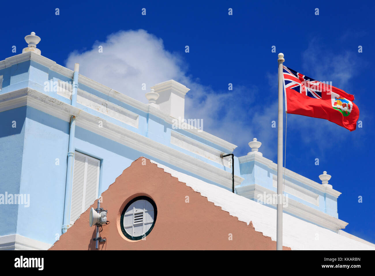 Front Street, Hamilton City, parrocchia di Pembroke, Bermuda, Atlantico america centrale Foto Stock