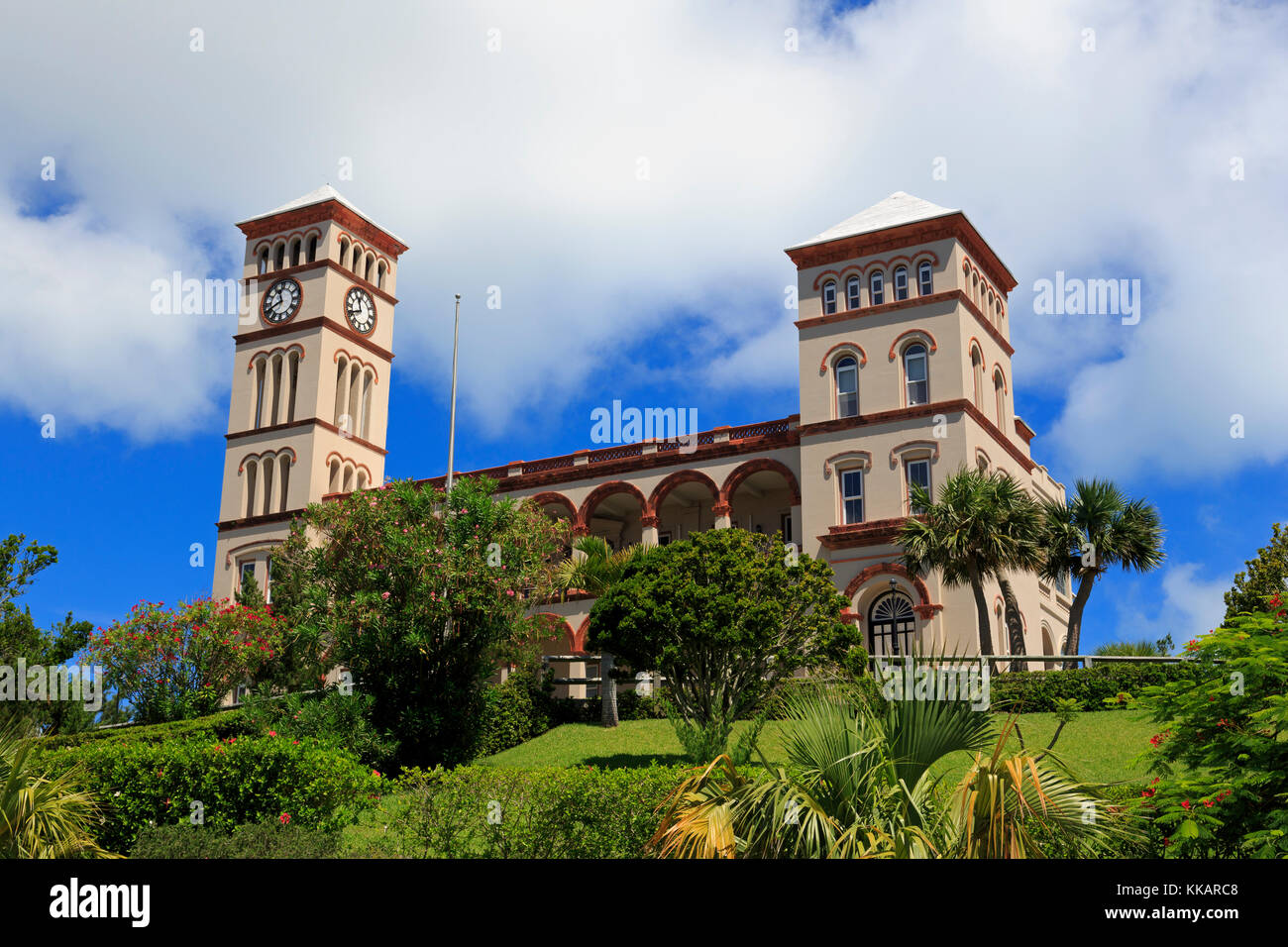 Sessions House, Hamilton City, Pembroke Parish, Bermuda, Atlantic, America centrale Foto Stock