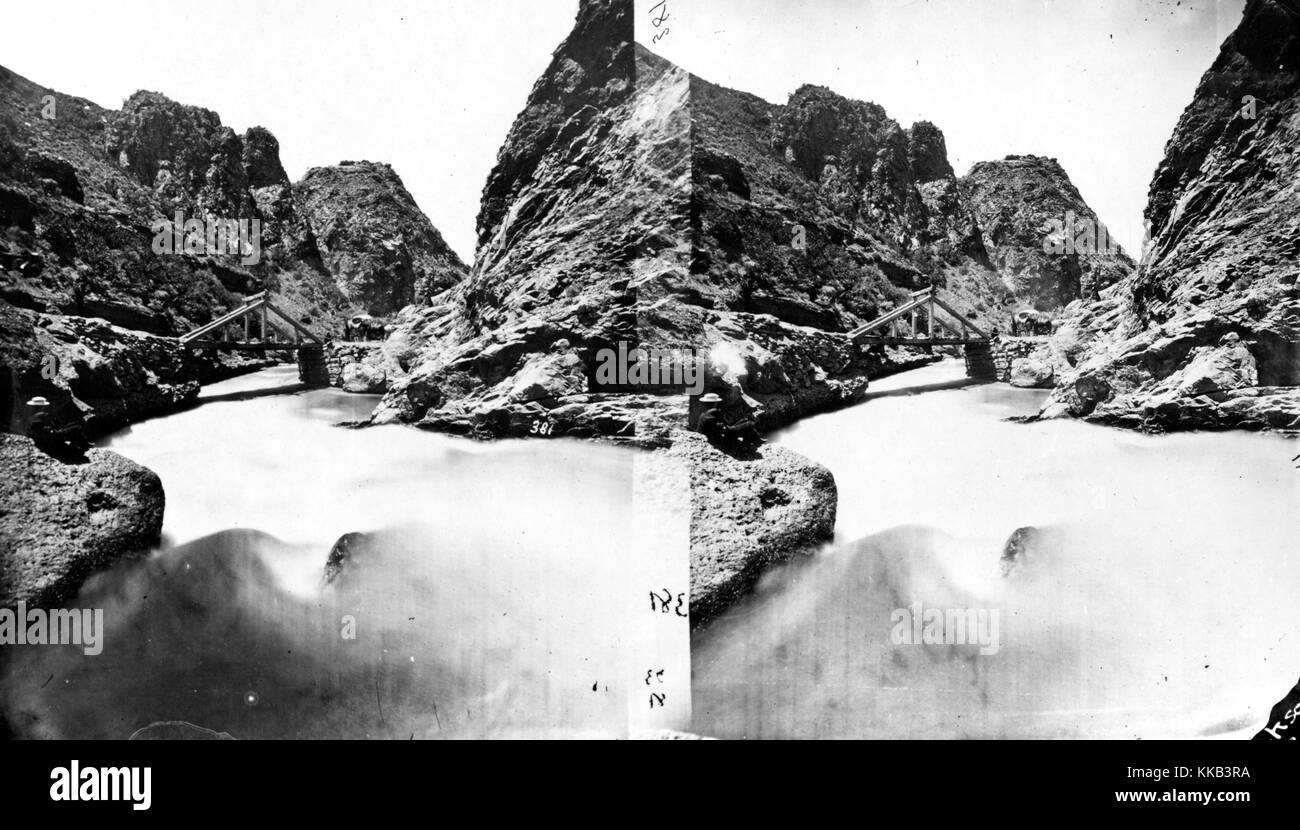 Stereografia vicino alla bocca di Ogden Canyon, Weber County, Utah. Immagine cortesia USGS. 1871. Foto Stock