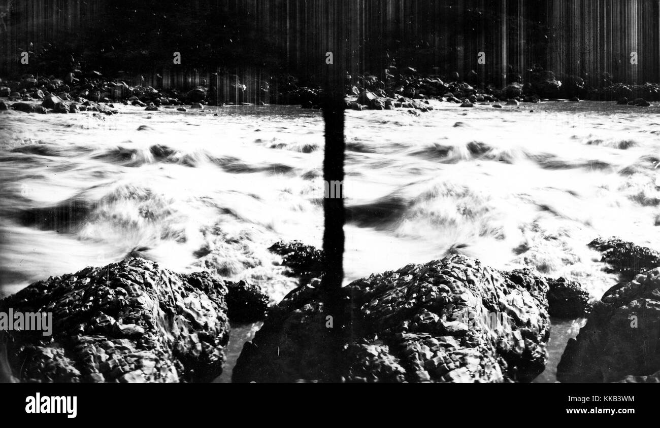 Stereografia di cascate di lava sul fiume Colorado e il Grand Canyon, Arizona. Immagine cortesia USGS. 1875. Foto Stock