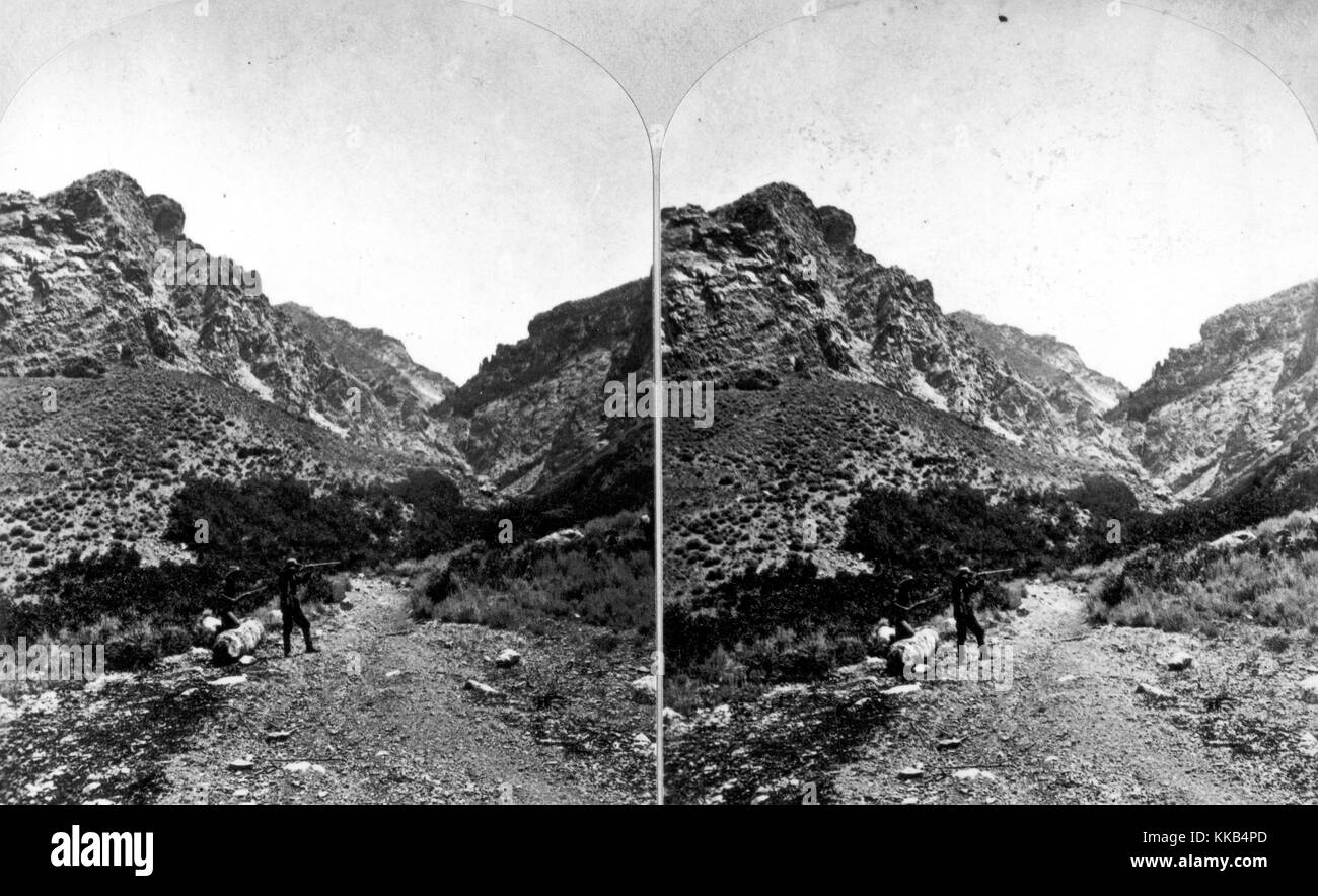Willard Canyon, dieci miglia a nord di Ogden, Box Elder County, Utah. Immagine cortesia USGS. 1872. Foto Stock