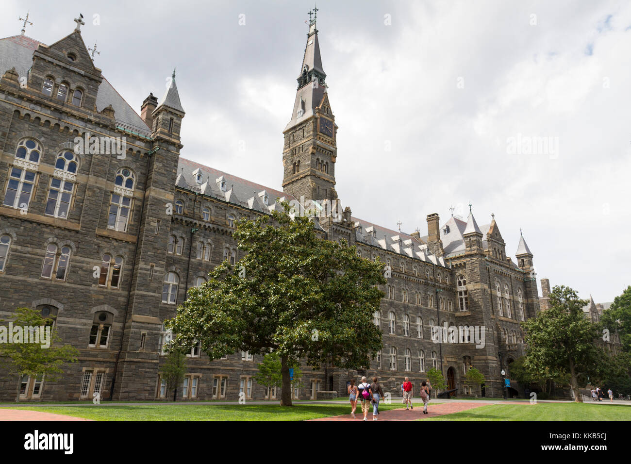 Healy Hall nel campus della sede principale della Georgetown University di Washington DC, Stati Uniti. Foto Stock