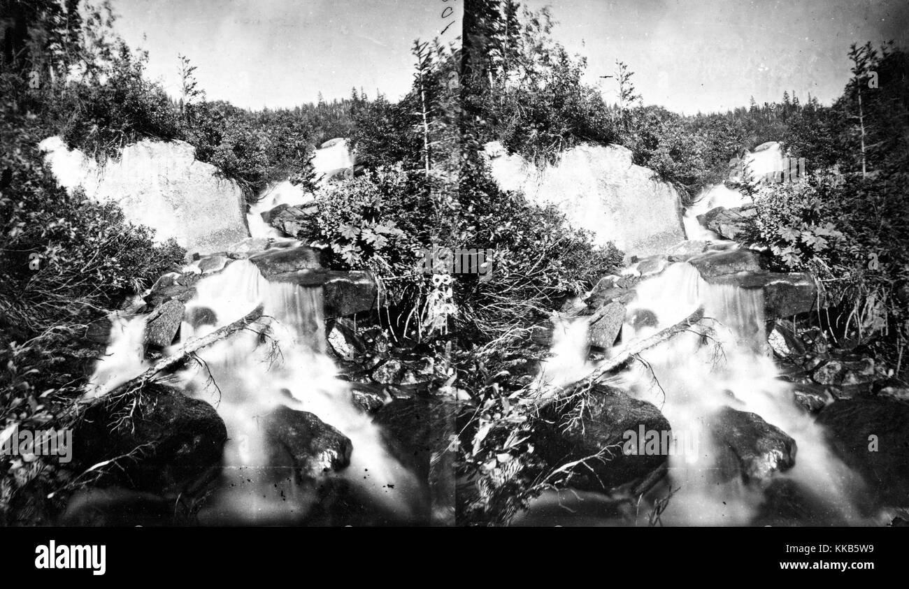 Forcella destra del fiume Teton, Lincoln County, Wyoming. Immagine cortesia USGS. 1872. Foto Stock