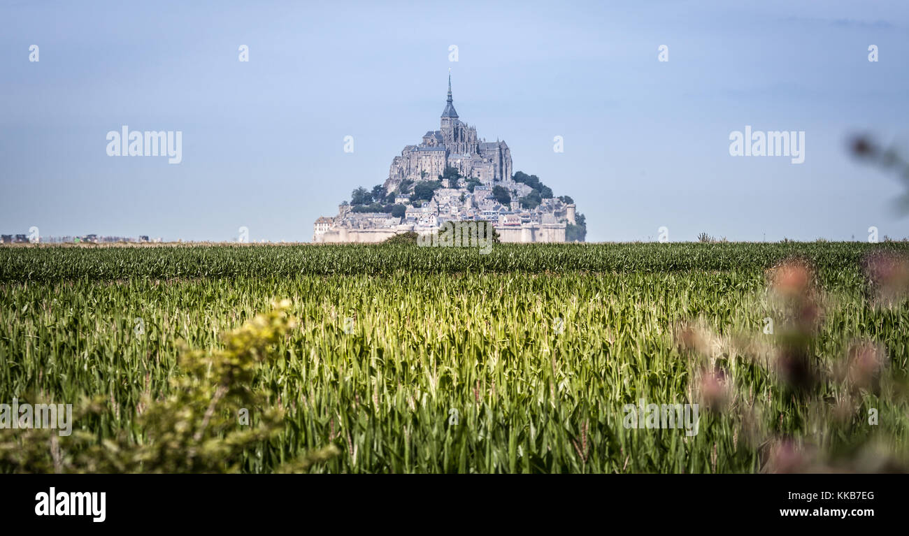 Mont Saint Michel, in Normandia, Francia, Europa. Foto Stock