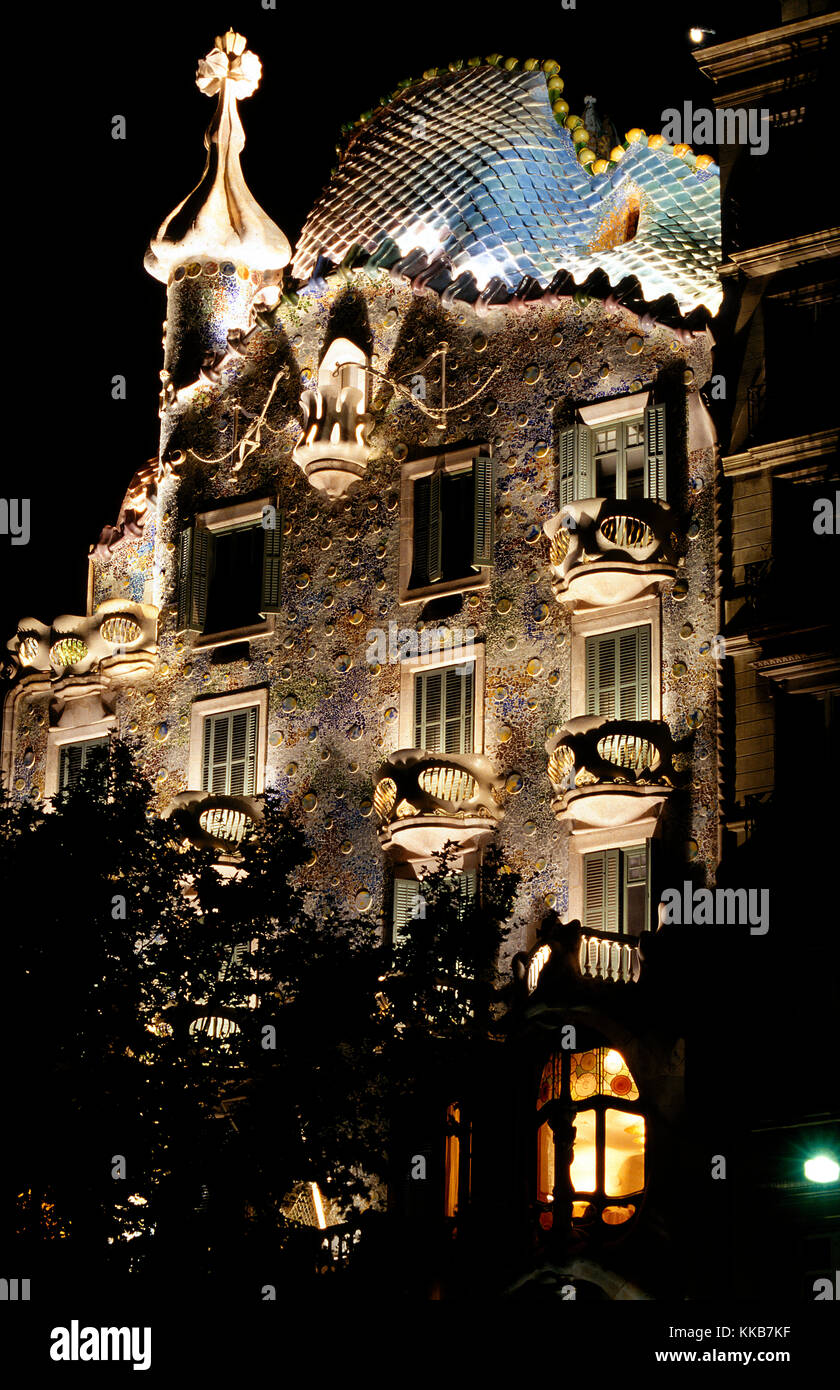 Casa Batllo. Barcellona Foto Stock