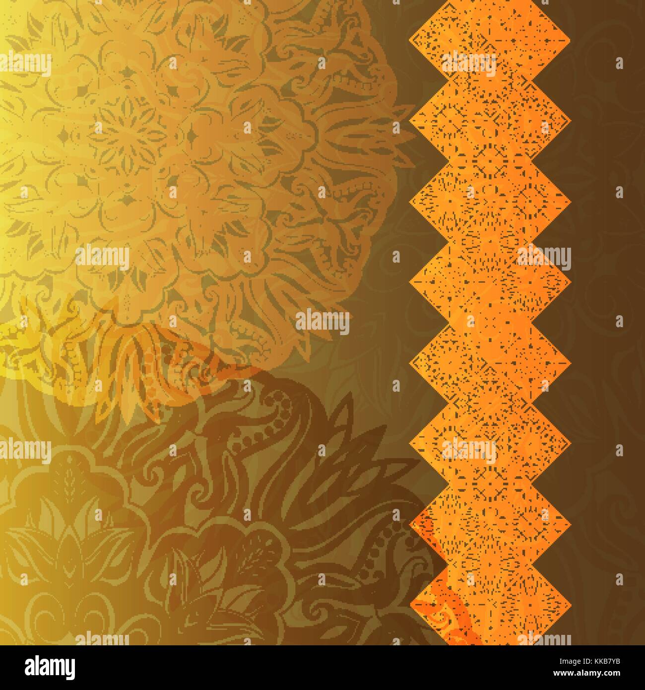 Sfondo vintage, mandala ornamento di lusso, ornati in copertina, motivo ornamentale modello per il design. Illustrazione Vettoriale