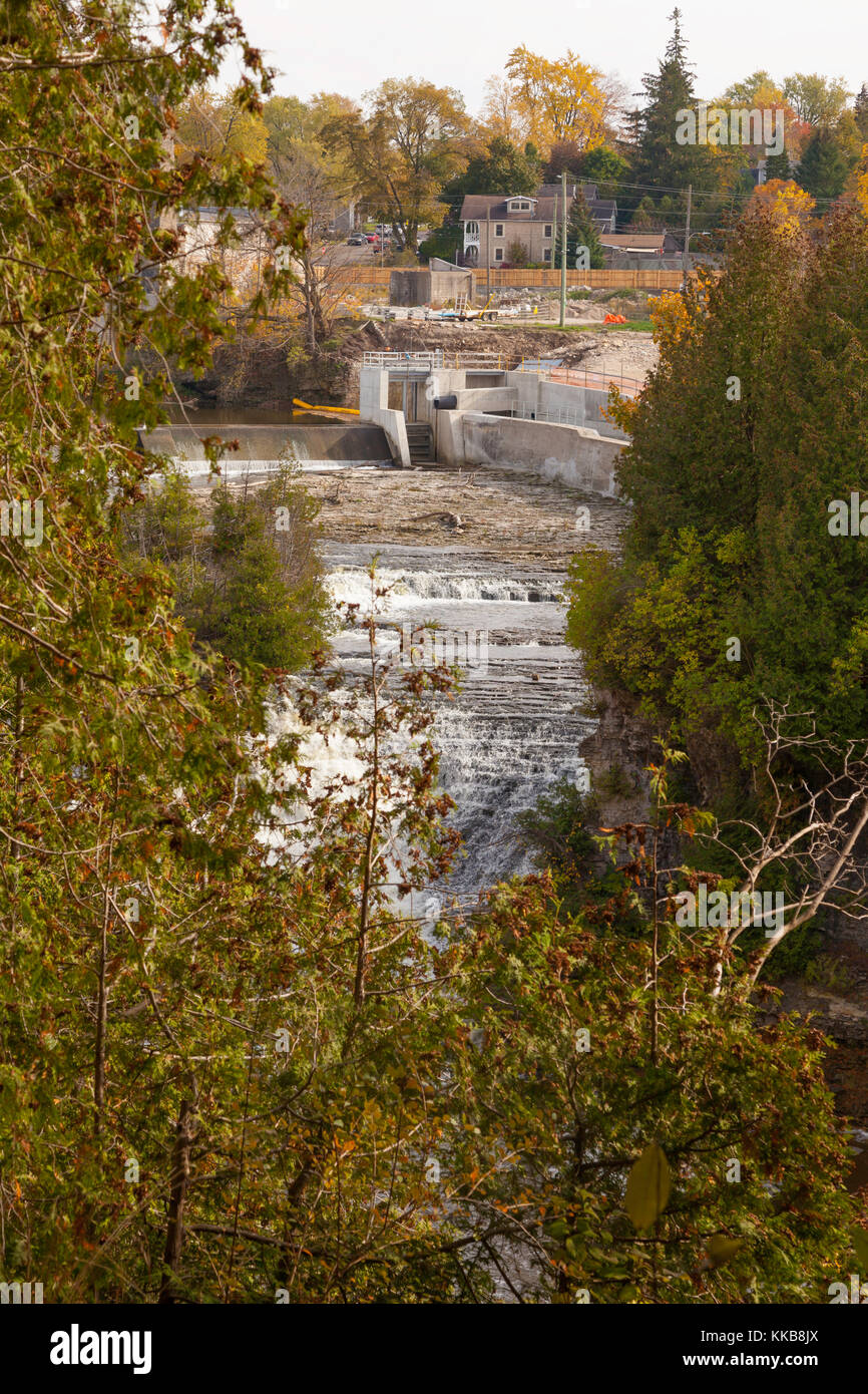 Elora gorge, gran fiume in elora,Ontario, Canada, America del nord Foto Stock