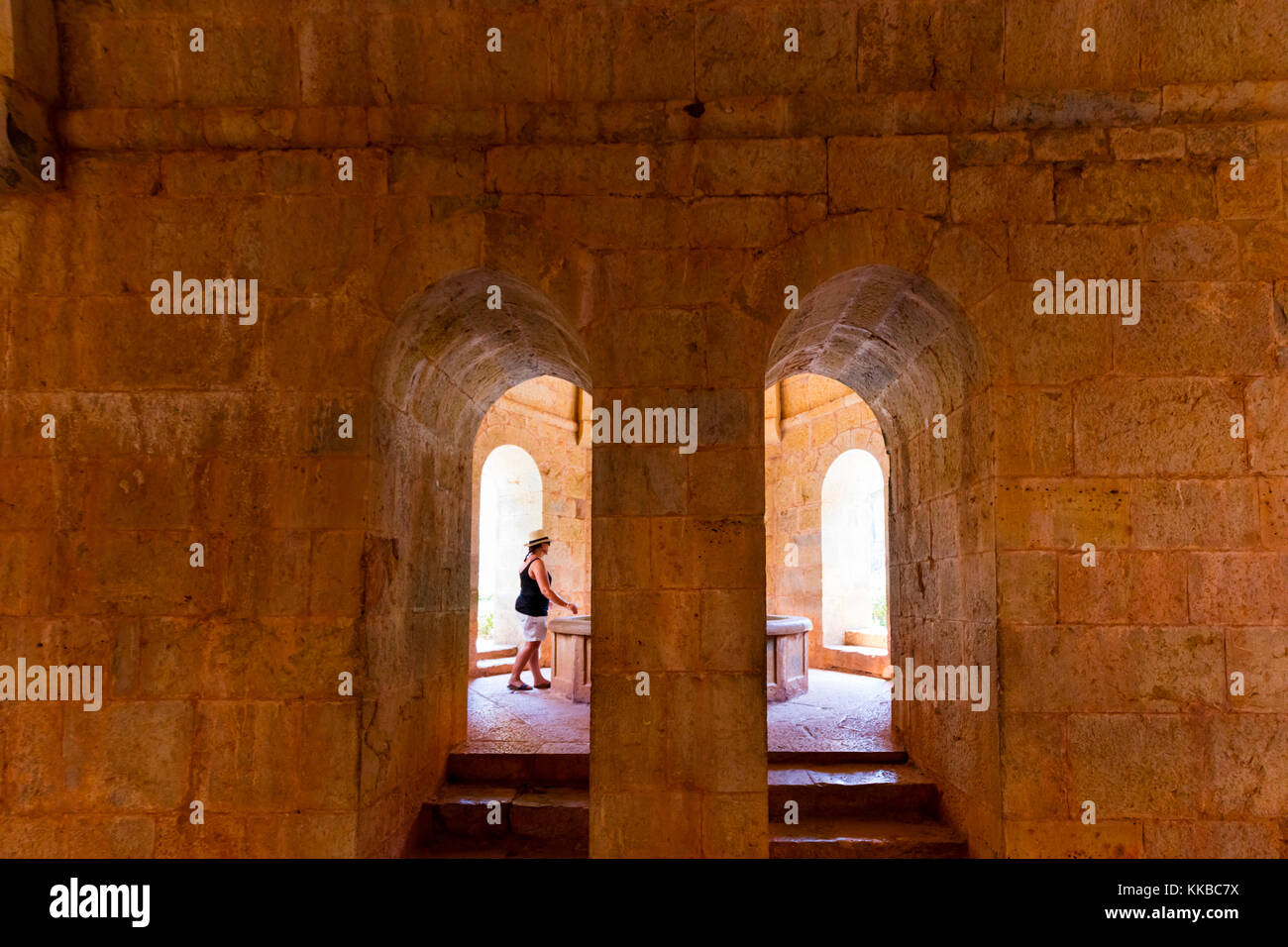 Le Thoronet abbazia, l'abbaye du thoronet, var, dipartimento di architettura cistercense, provence, Francia Foto Stock