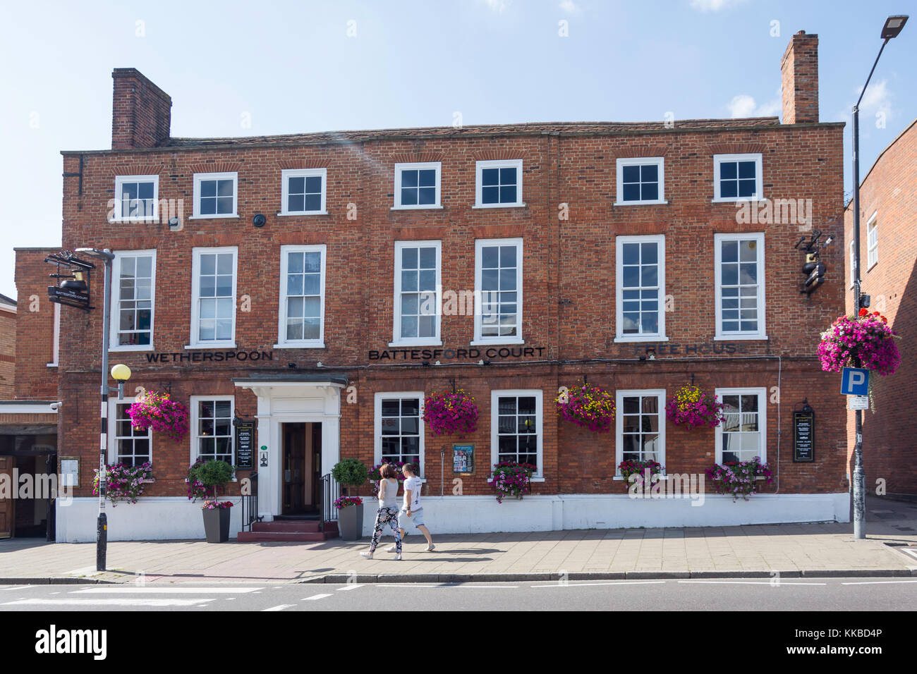 Wetherspoon Battesford Corte Pub, Newland Street, Witham, Essex, Inghilterra, Regno Unito Foto Stock