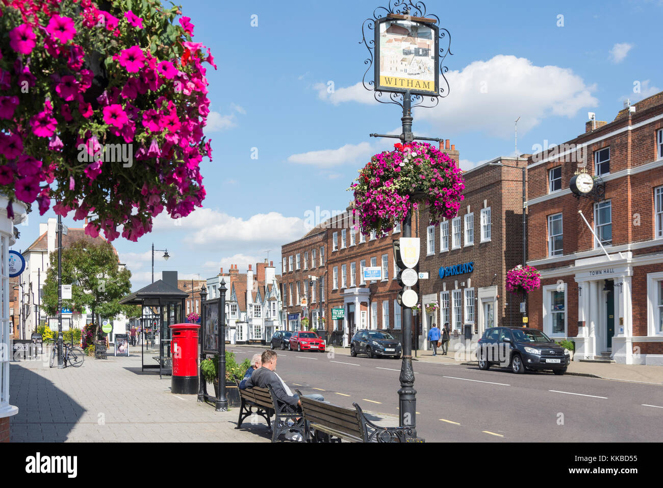 Newland Street, Witham, Essex, Inghilterra, Regno Unito Foto Stock