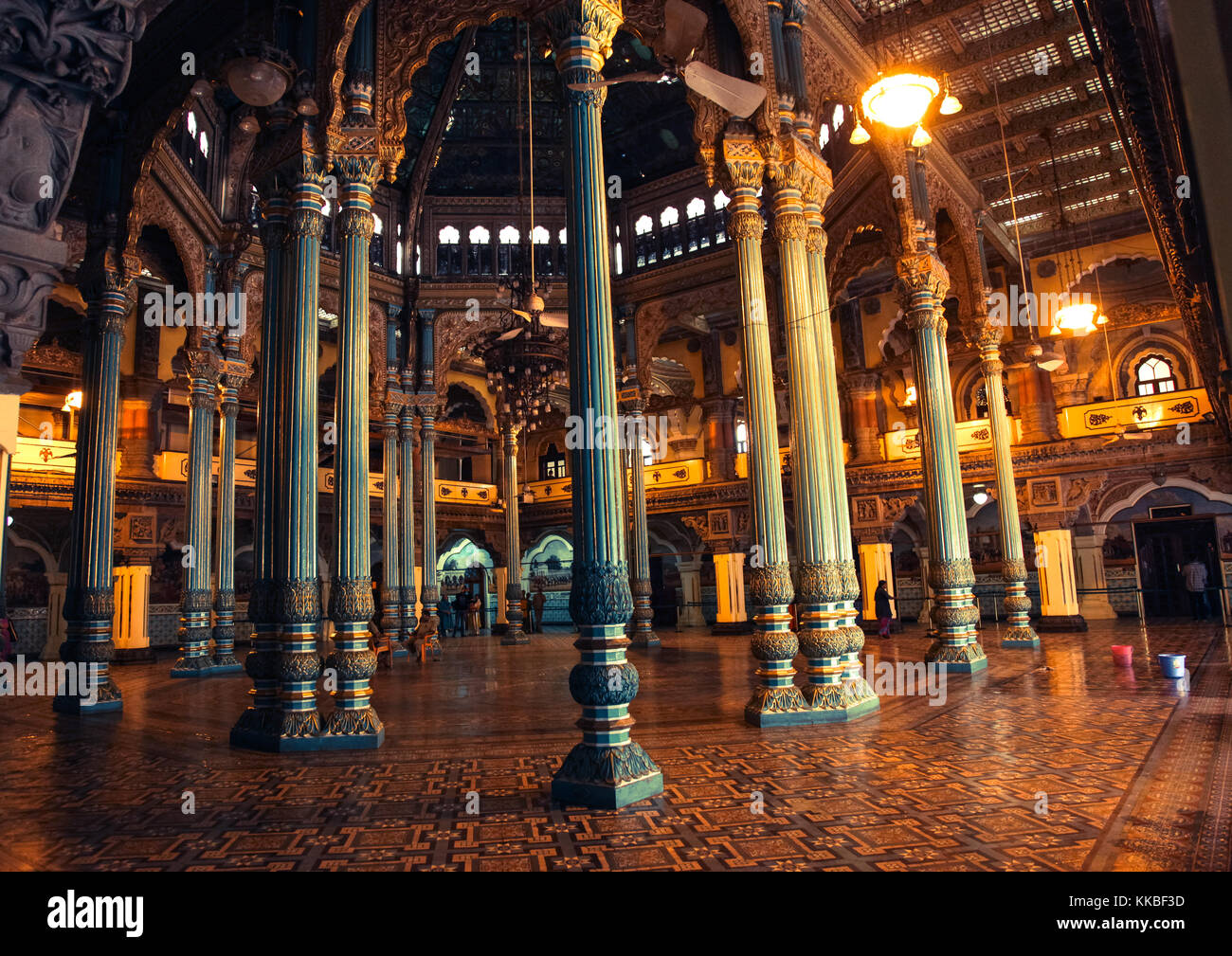 Interni del palazzo Mysore Foto Stock