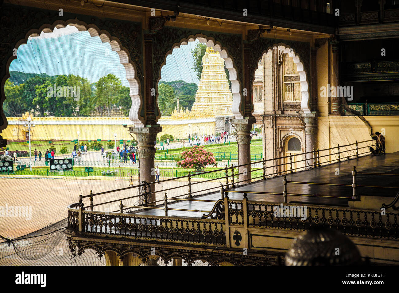 Interni del palazzo Mysore Foto Stock