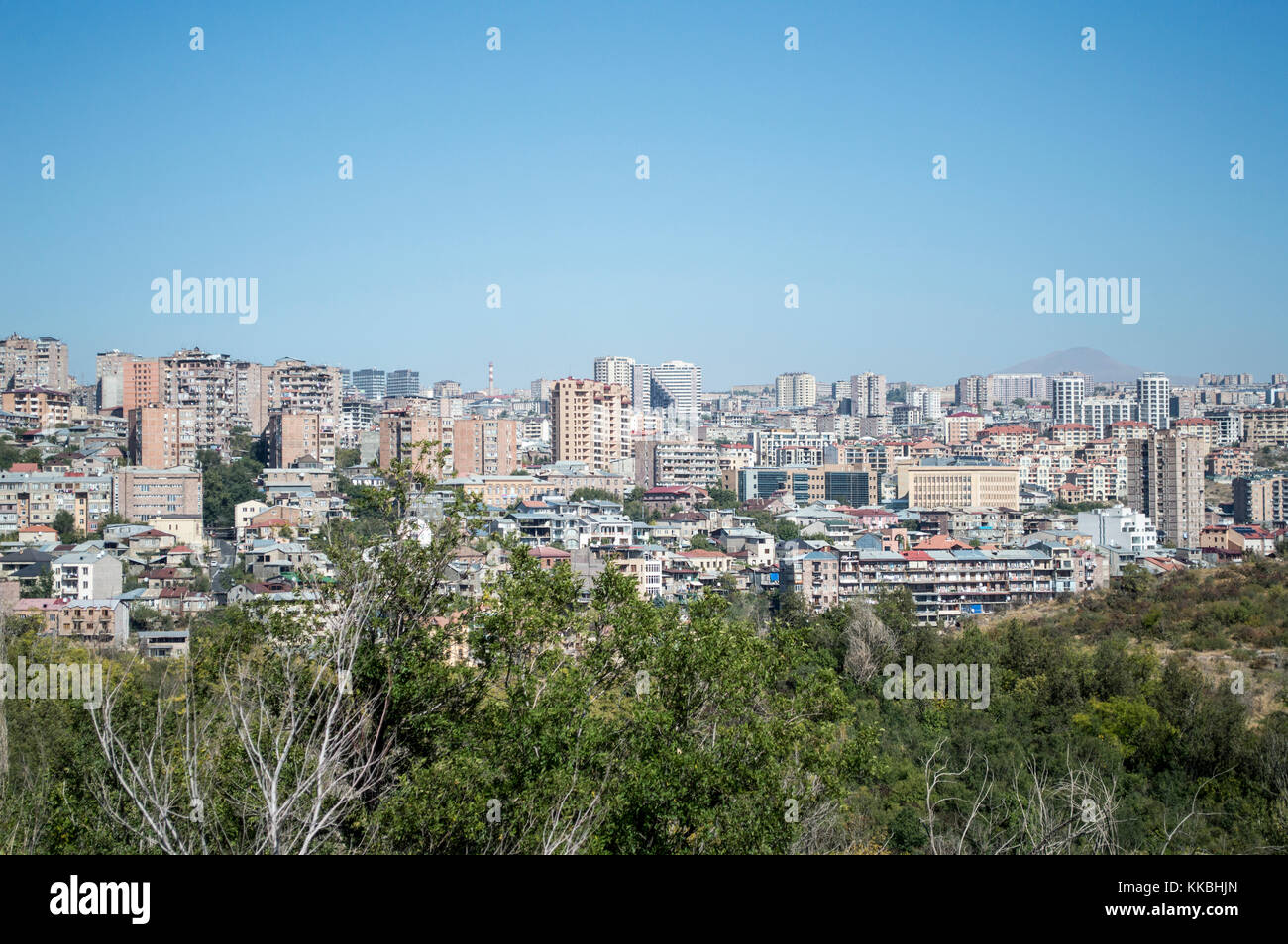 Edifici residenziali nel centro di Yerevan, Armenia. Foto Stock