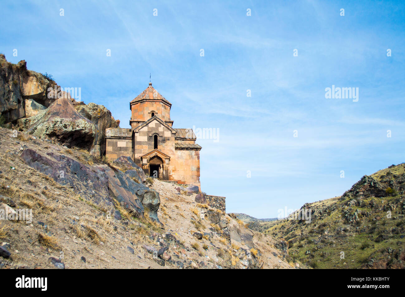 Kosh, Armenia - Novembre 14, 2017: saint stepanos chiesa (VII secolo) nel villaggio di kosh, Armenia Foto Stock