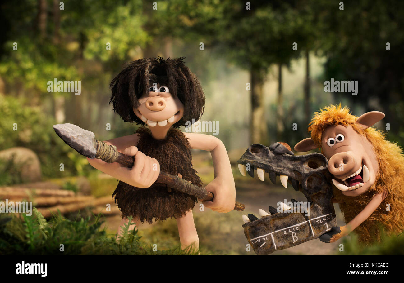 Data di rilascio: febbraio 16, 2018 Titolo: inizio uomo STUDIO: Lionsgate Regia: Nick Park Stampa: insieme all'alba di tempo, quando le creature preistoriche e mammut lanosi si aggiravano la terra, inizio l'uomo racconta la storia di scavati, lungo con sidekick Hognob come si uniscono la sua tribù contro un nemico potente Signore Nooth e la sua età del Bronzo città per salvare la propria casa. STARRING: EDDIE REDMAYNE voci scavati con Hognob. (Credito Immagine: © Lionsgate/Entertainment Immagini) Foto Stock