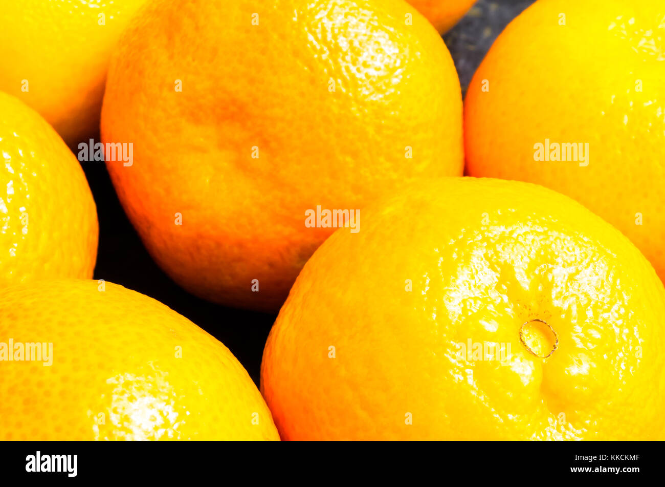 Le clementine (Citrus clementina) Closeup Foto Stock