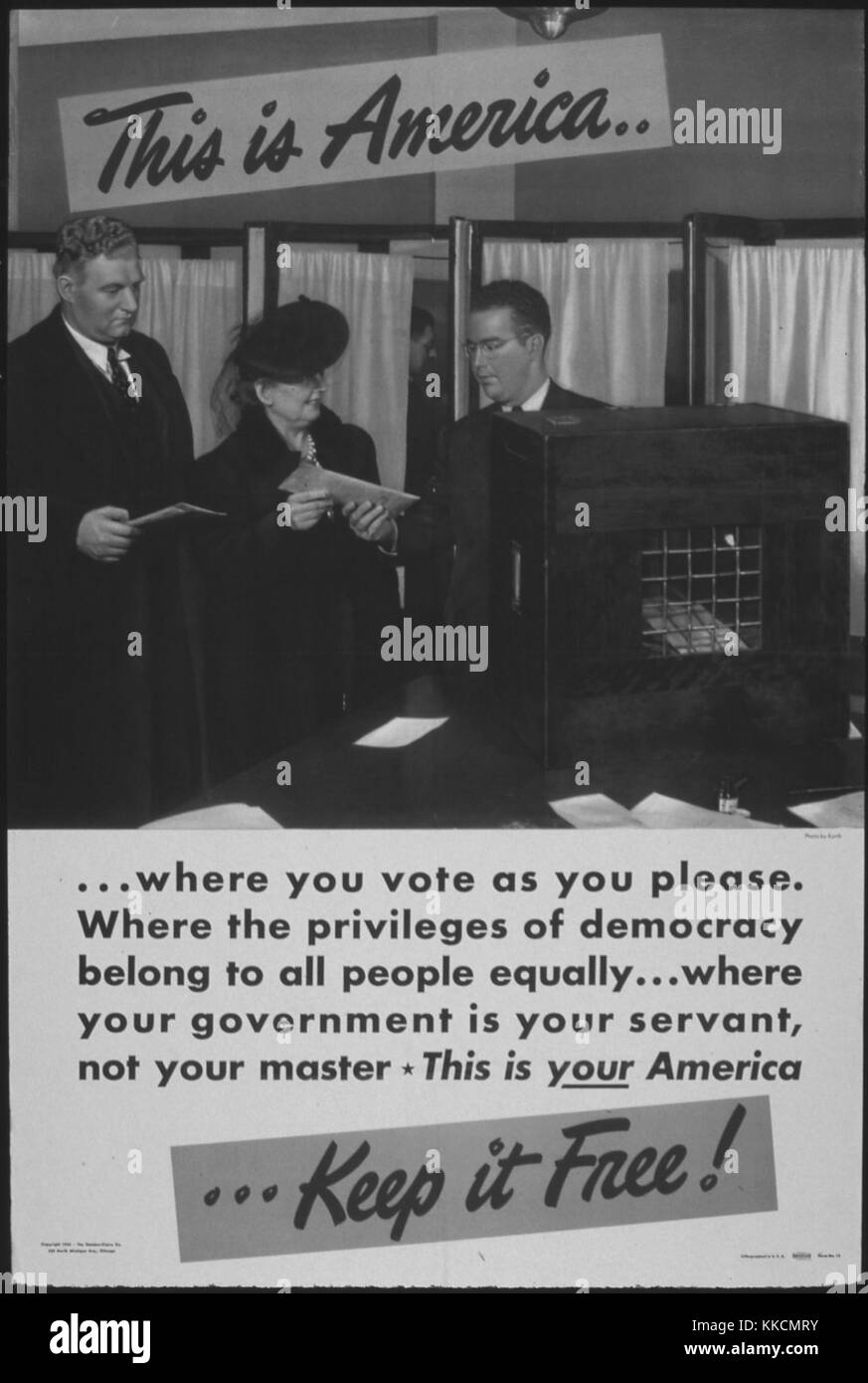 Poster invitando gli elettori a non vendere i loro voti, e a mantenere il voto libero. Immagine cortesia archivi nazionali. 1943. Foto Stock