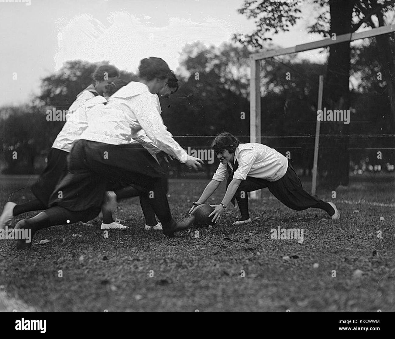 Girl soccer a ellisse2 Foto Stock