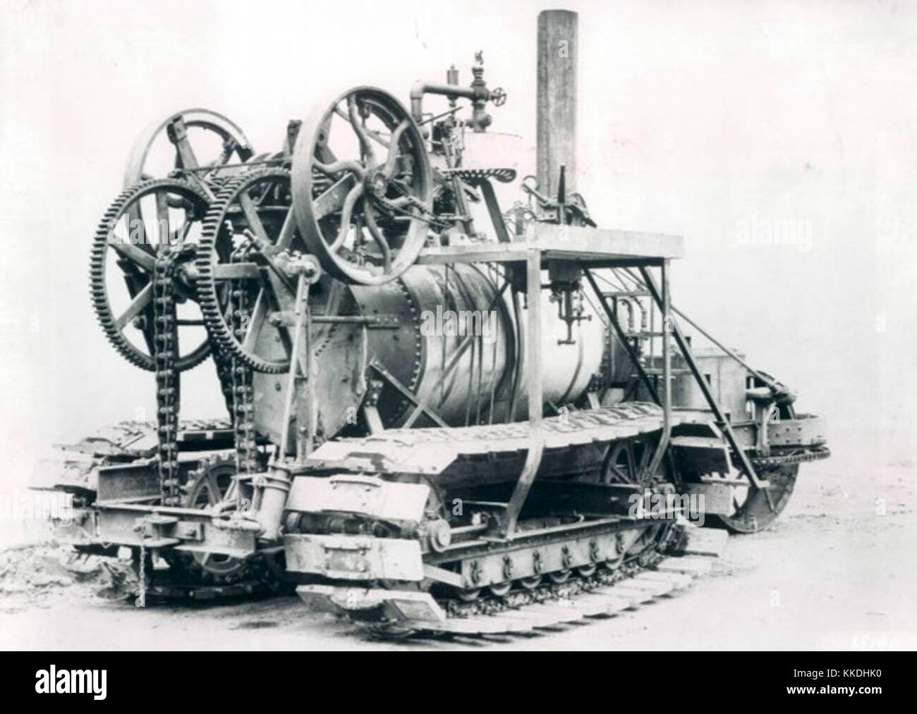 Vapore Holt guidato il trattore cingolato circa 1890 Foto Stock