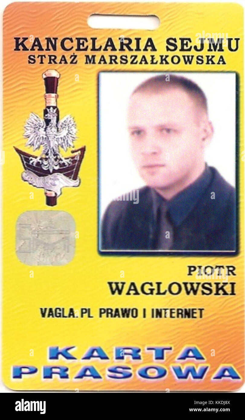 Karta prasowa sejm vagla pl 2006 Foto Stock