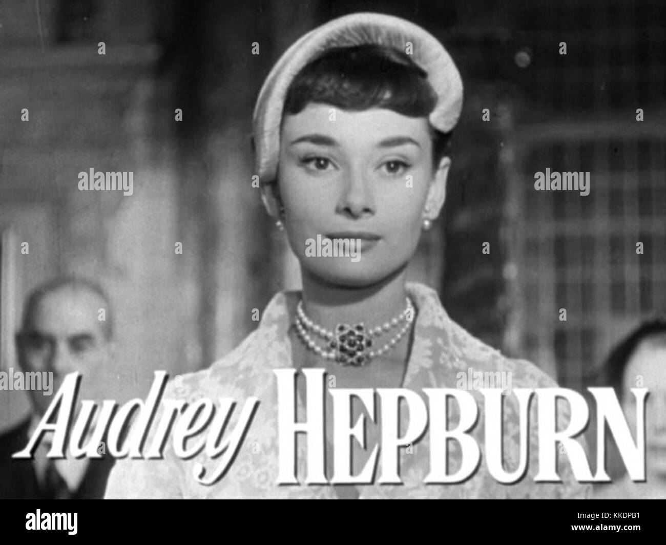 Audrey Hepburn in Vacanze Romane rimorchio Foto Stock