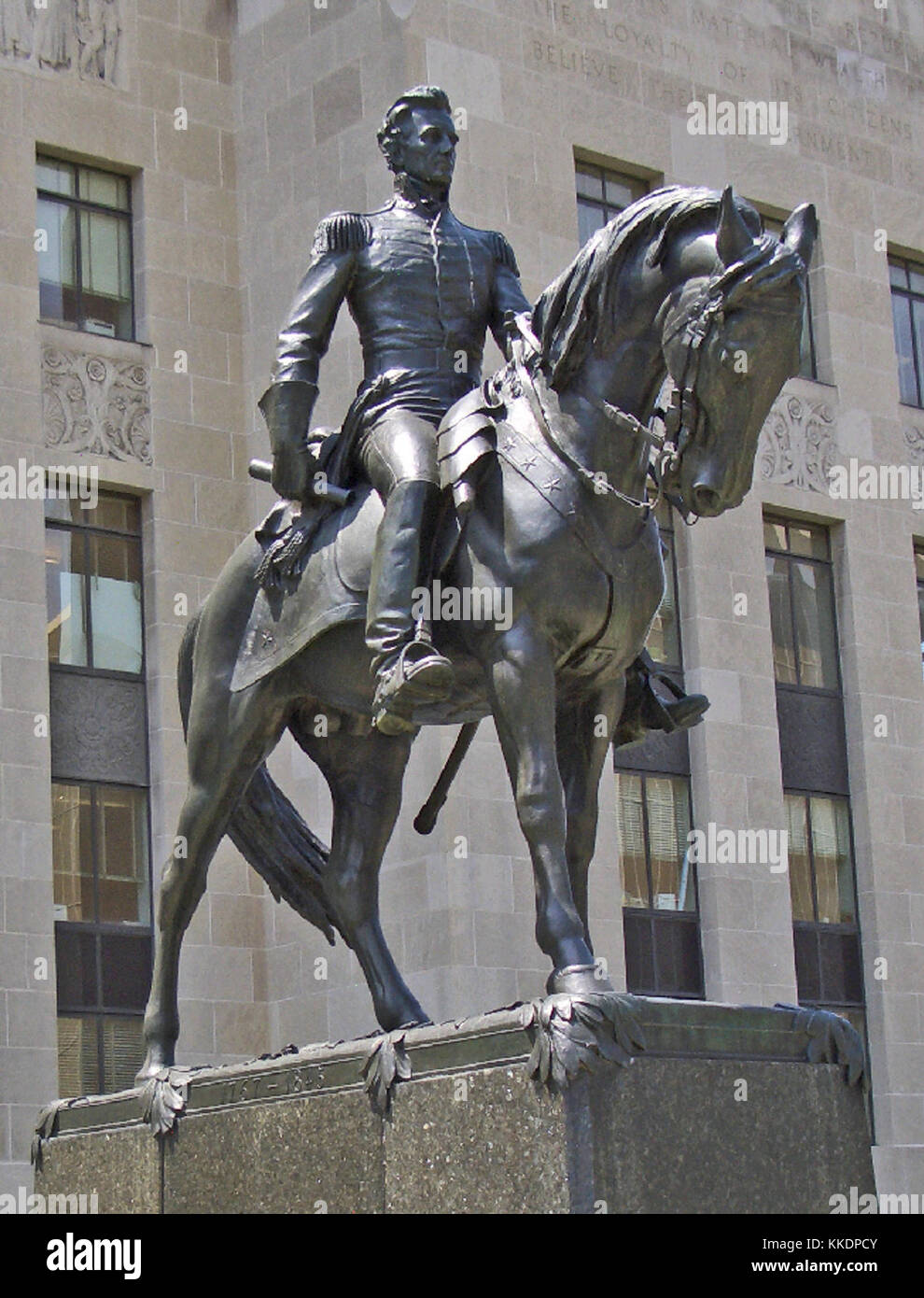 Andrew Jackson statua County Courthouse KC Missouri Foto Stock