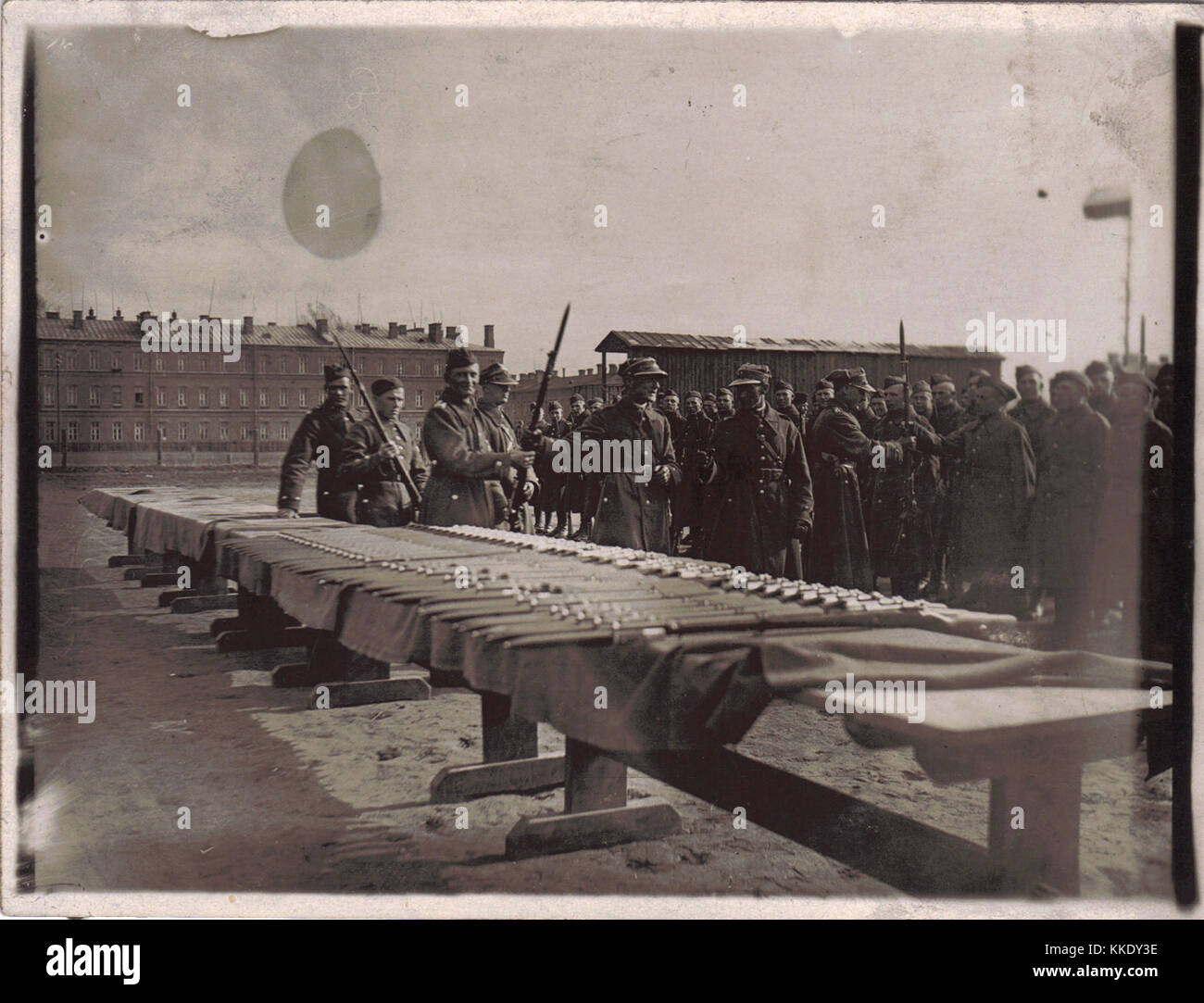 Dziedziniec koszar Foto Stock