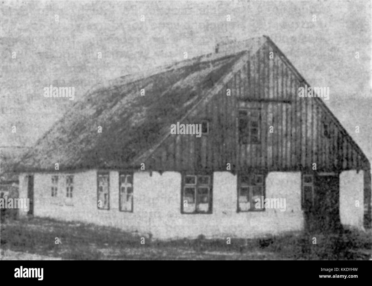 Prima scuola a Gdynia, Polonia, che riflette le prime infrastrutture educative della città e lo sviluppo della comunità. Foto Stock