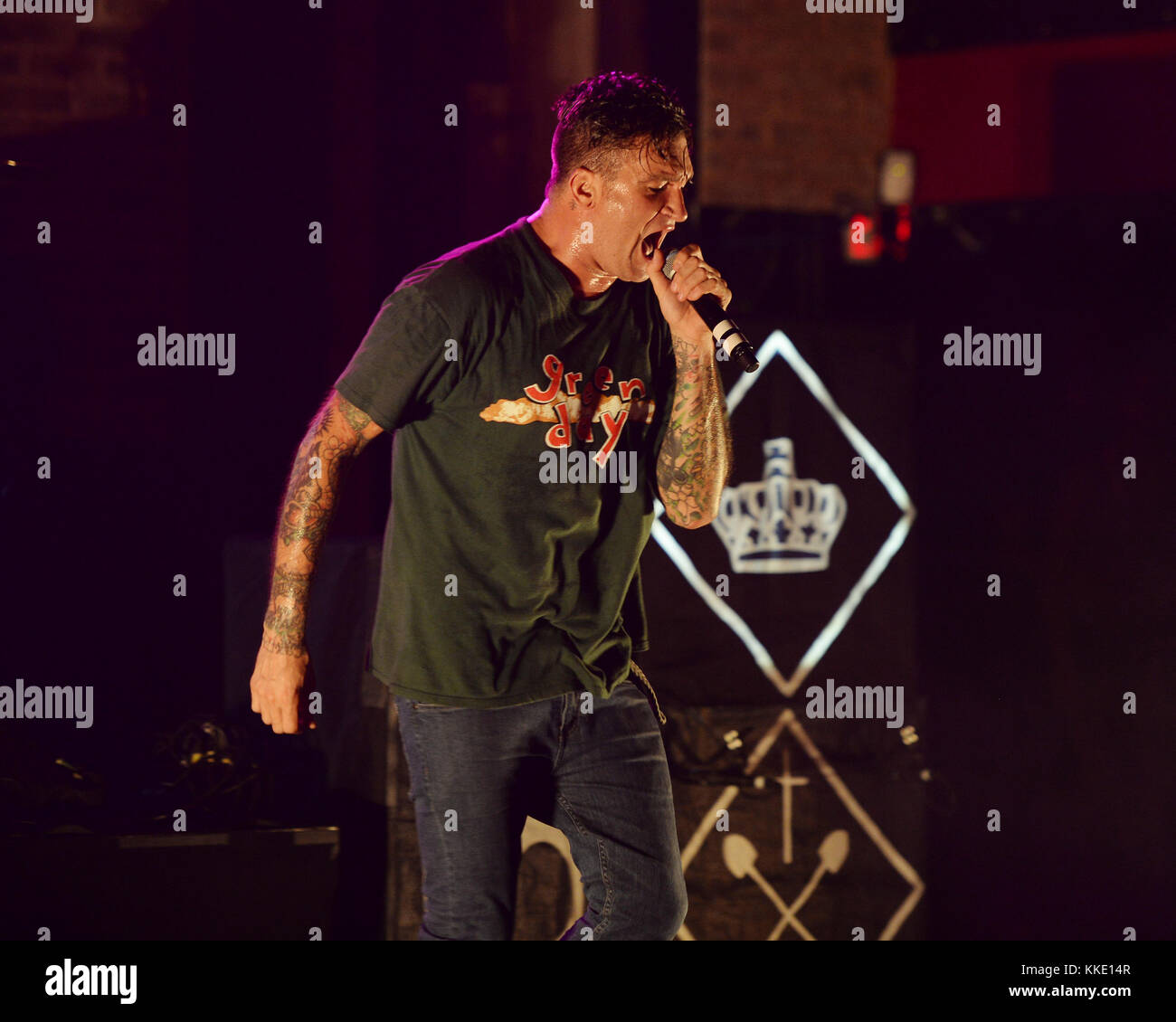 FORT LAUDERDALE FL - 14 OTTOBRE: Jordan Pundik of New Found Glory si esibisce al Revolution il 14 ottobre 2015 a Fort Lauderdale, Florida People: Jordan Pundik Foto Stock