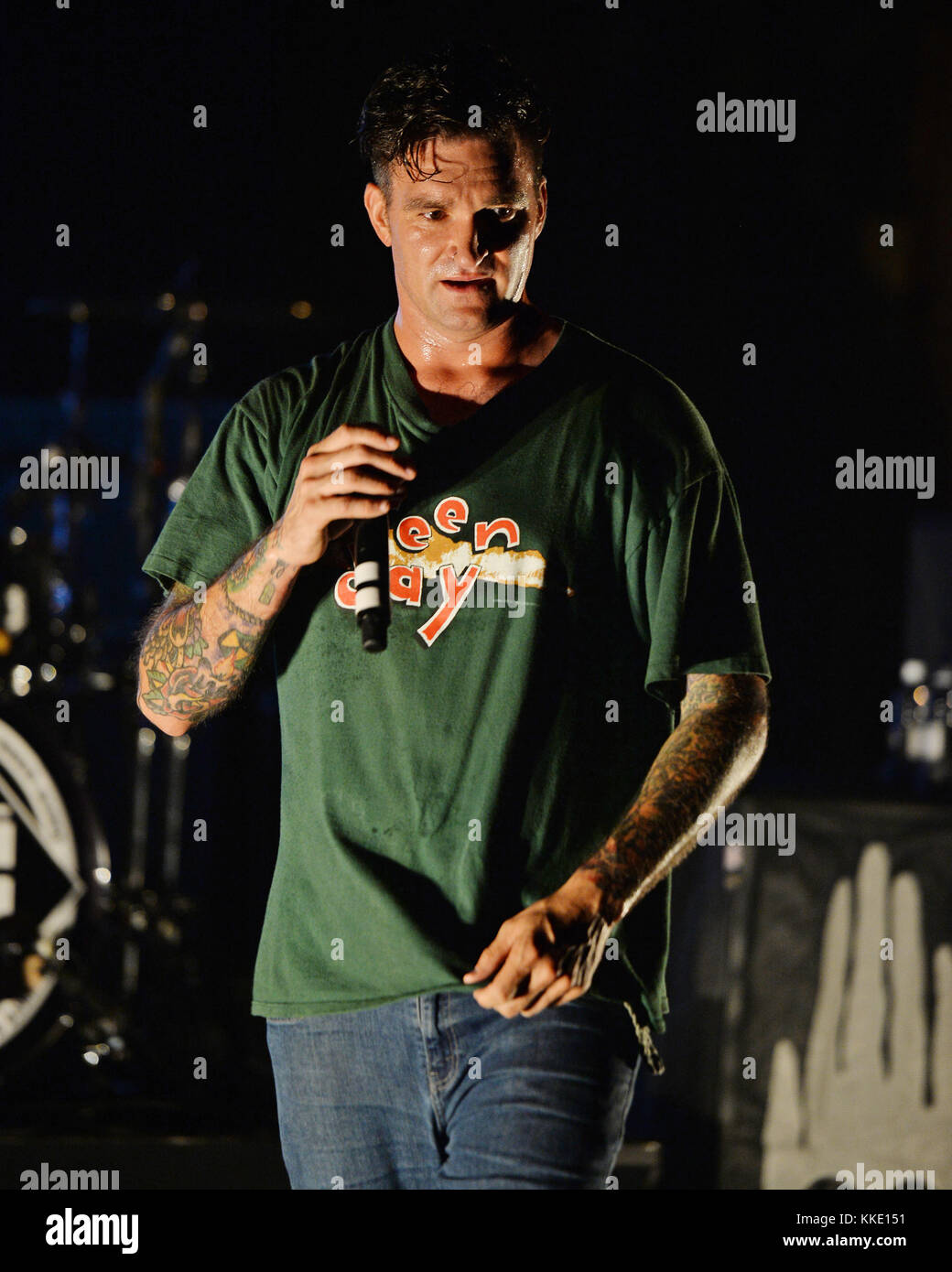 FORT LAUDERDALE FL - 14 OTTOBRE: Jordan Pundik of New Found Glory si esibisce al Revolution il 14 ottobre 2015 a Fort Lauderdale, Florida People: Jordan Pundik Foto Stock