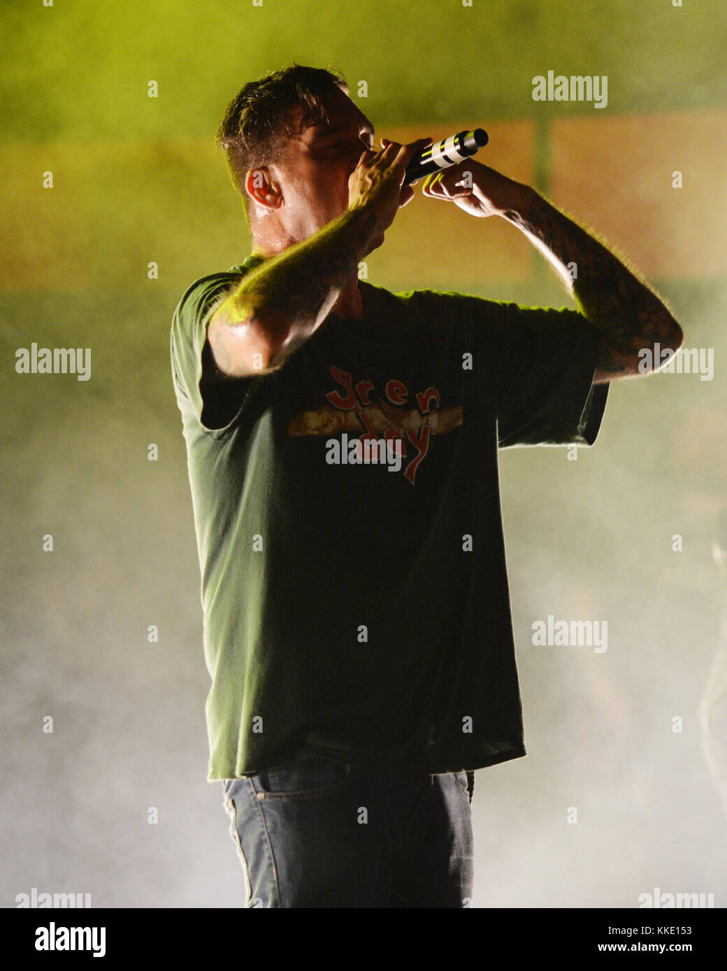 FORT LAUDERDALE FL - 14 OTTOBRE: Jordan Pundik of New Found Glory si esibisce al Revolution il 14 ottobre 2015 a Fort Lauderdale, Florida People: Jordan Pundik Foto Stock