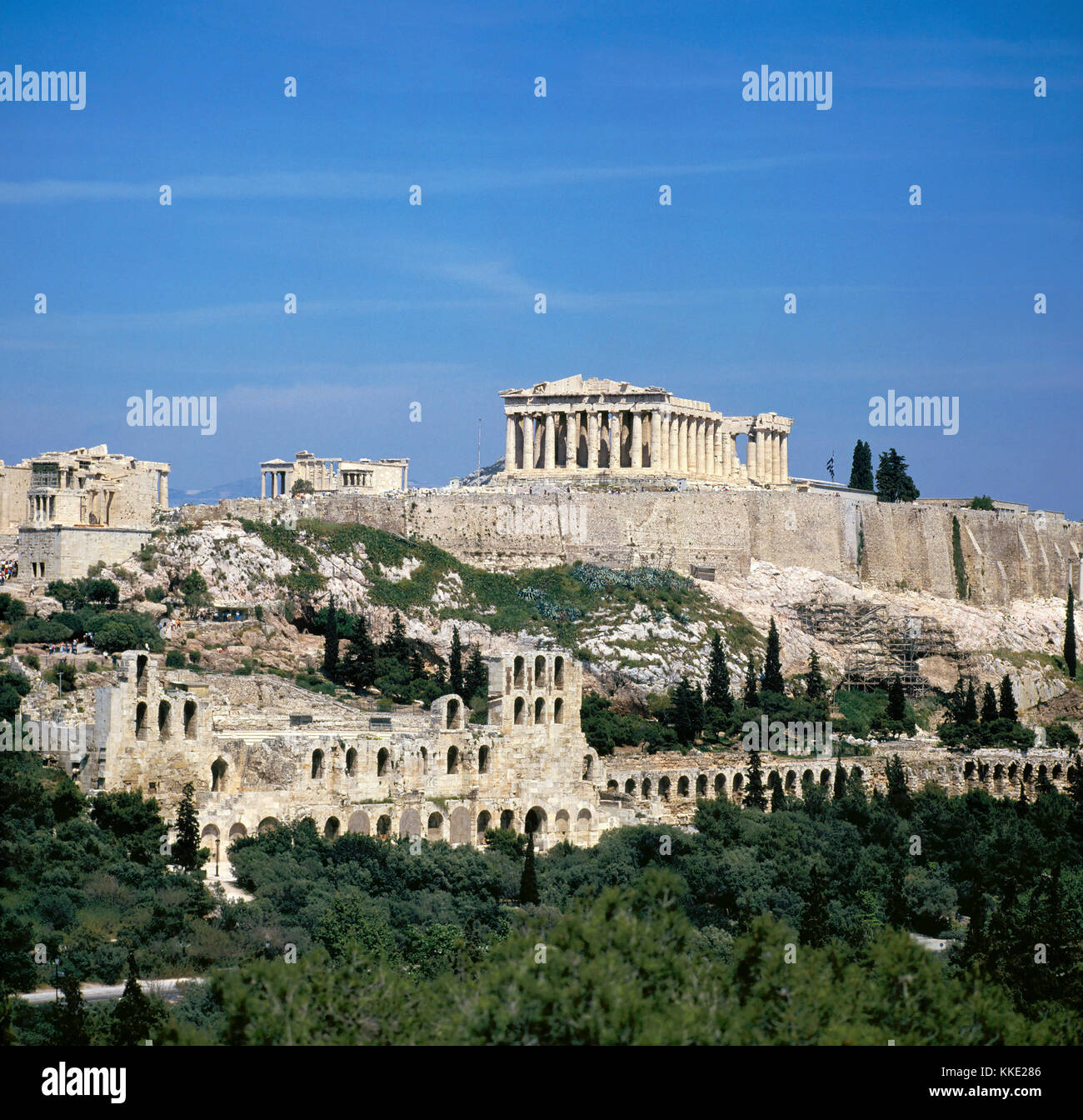 Acropoli di Atene in Grecia Foto Stock