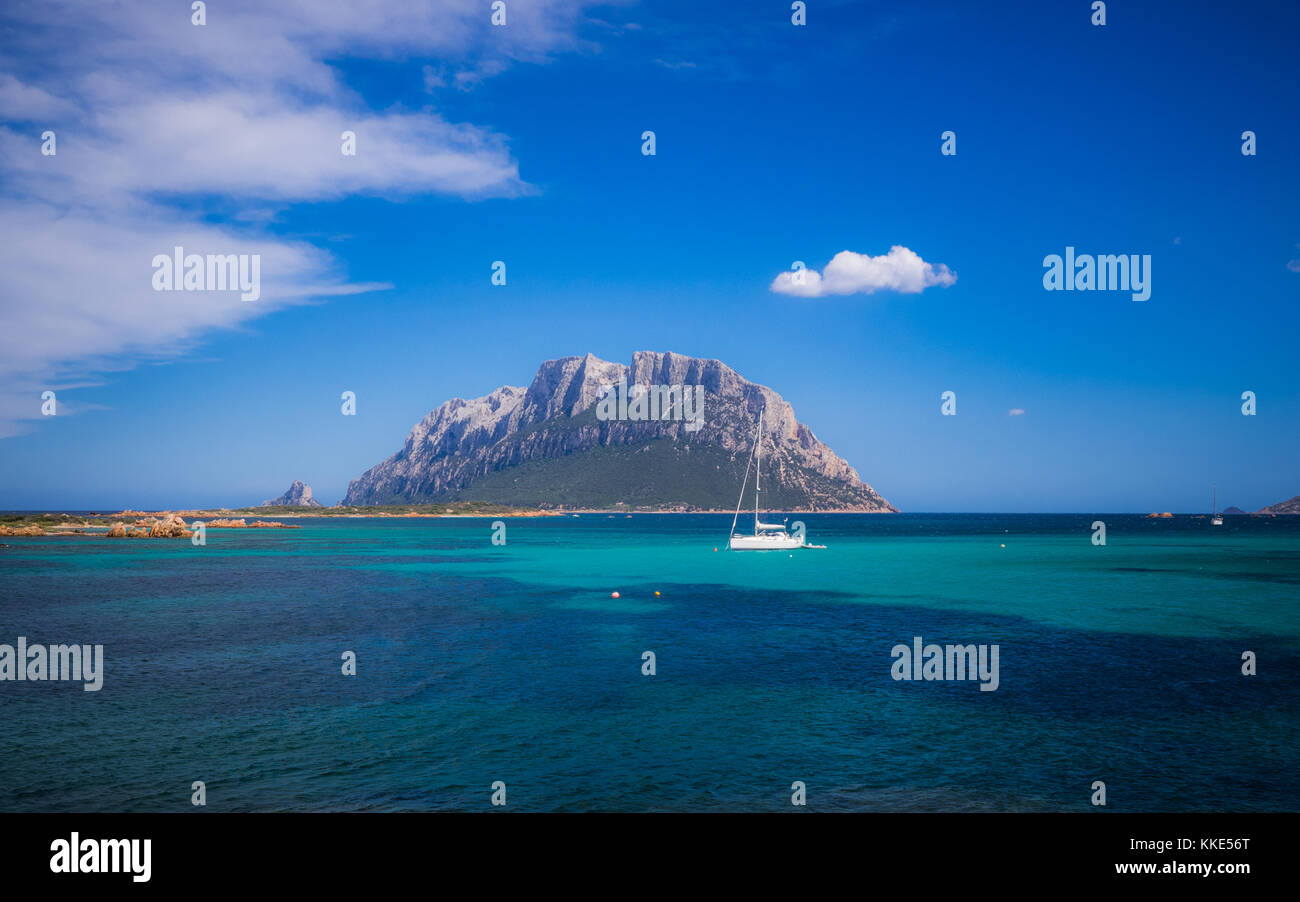 Isola di Tavolara, Sardegna Foto Stock