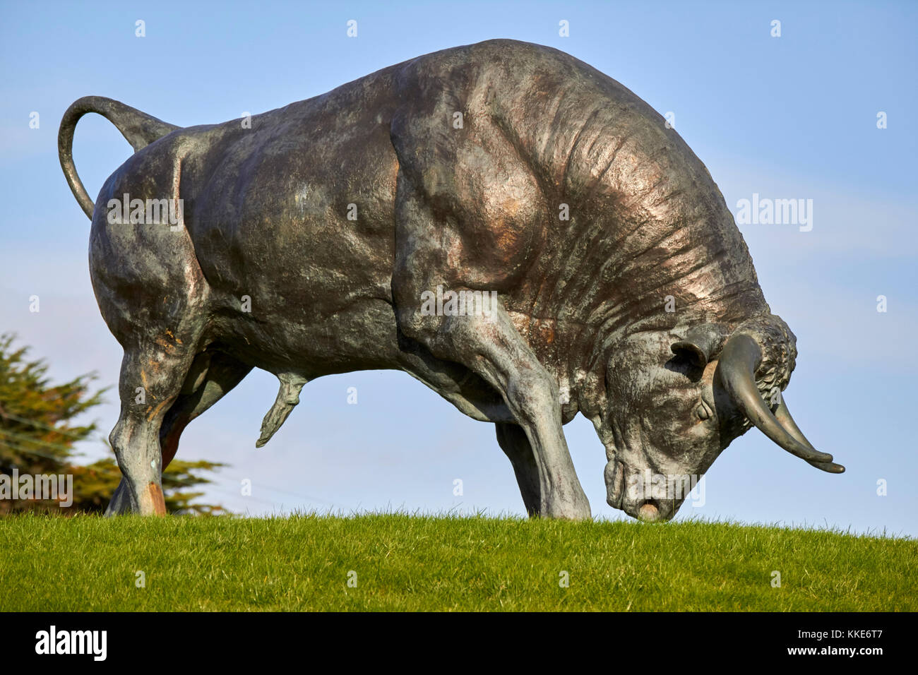 statua del toro marrone di cooley donn cuaillnge contea louth repubblica d'irlanda Foto Stock