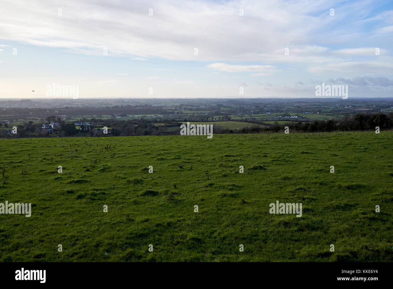 Vista dalla collina di faughart su North County Louth Repubblica di Irlanda Foto Stock