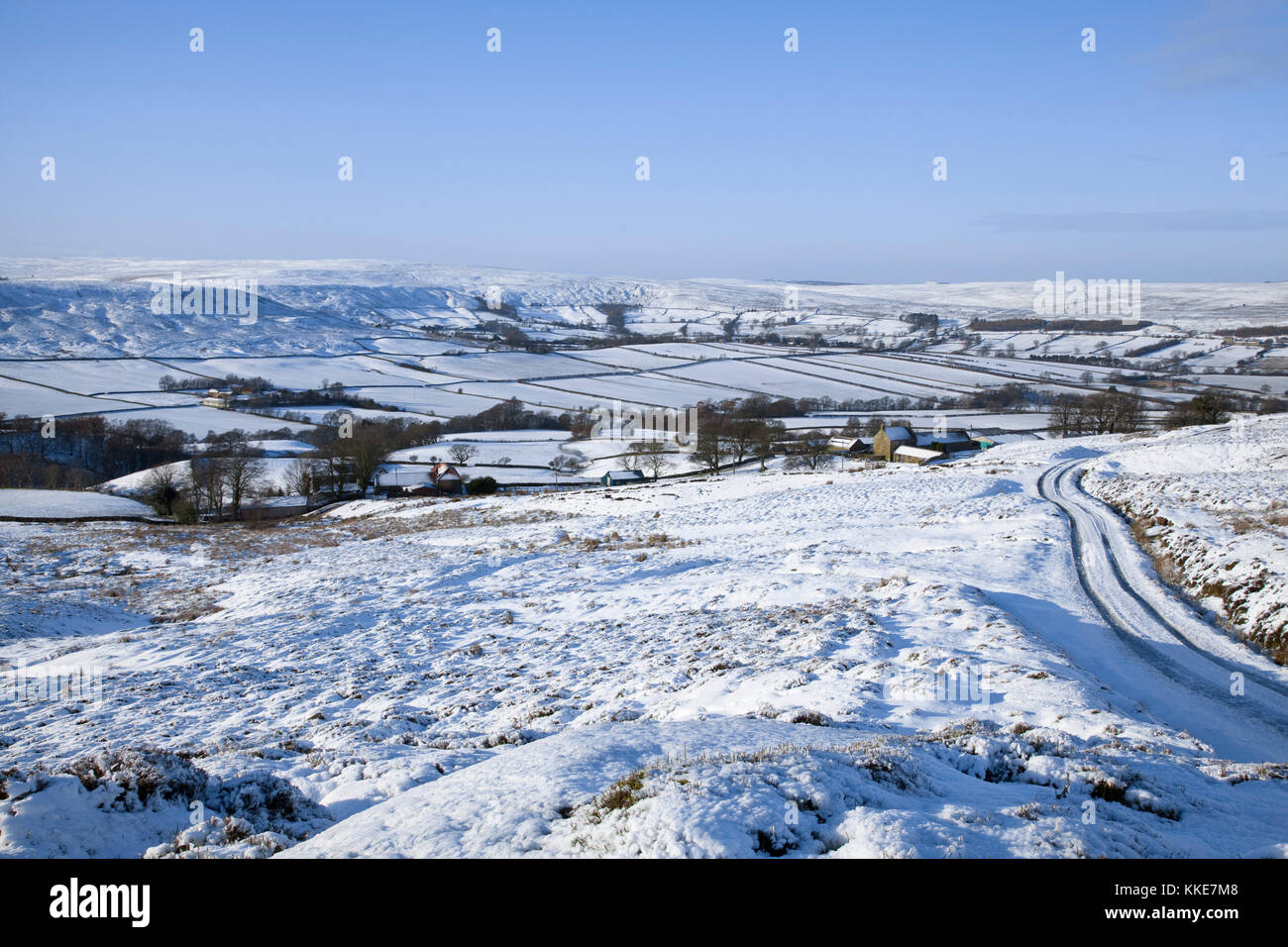 Westerdale in inverno North York Moors National Park North Yorkshire Foto Stock