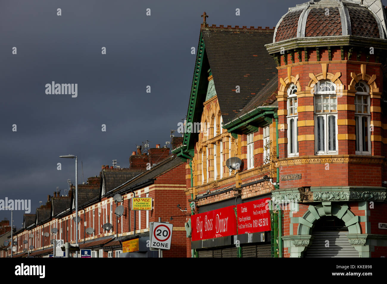 Il vecchio Co-op edificio a Cromwell rotonda Salford gtr manchester, Foto Stock