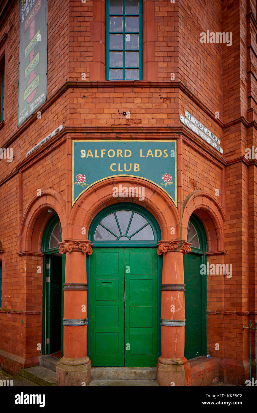 Costruita in mattoni elencati Salford lads Club club ricreativo in Ordsall gtr manchester Foto Stock