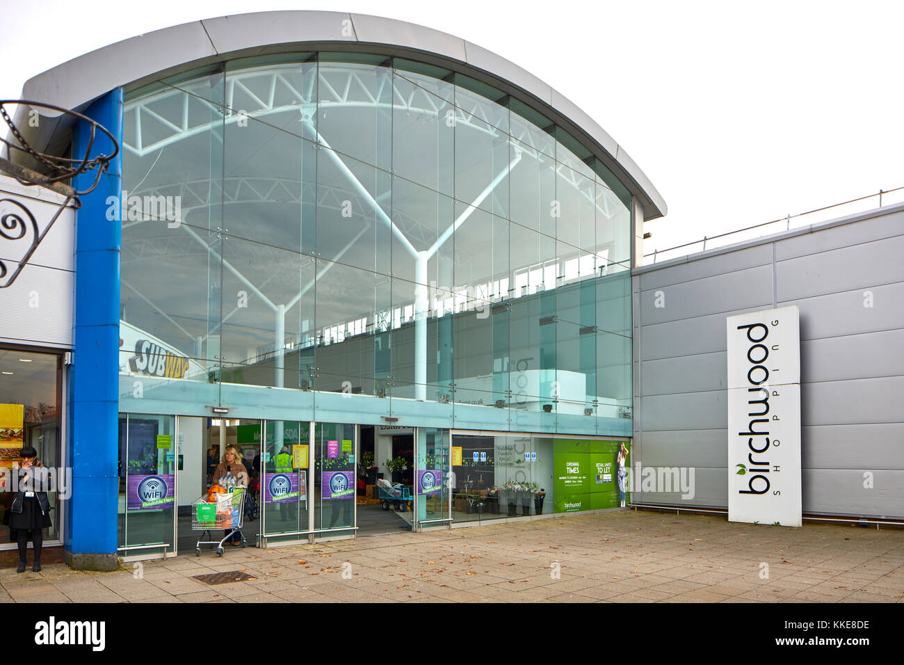 Burtonwood shopping centre in Warrington Foto Stock