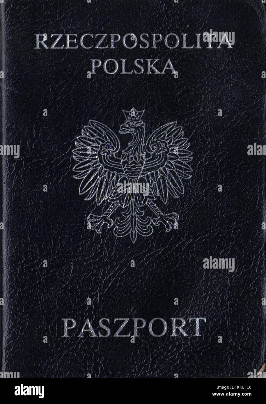 Passaporto polacco coperchio prima di 2001 Foto Stock
