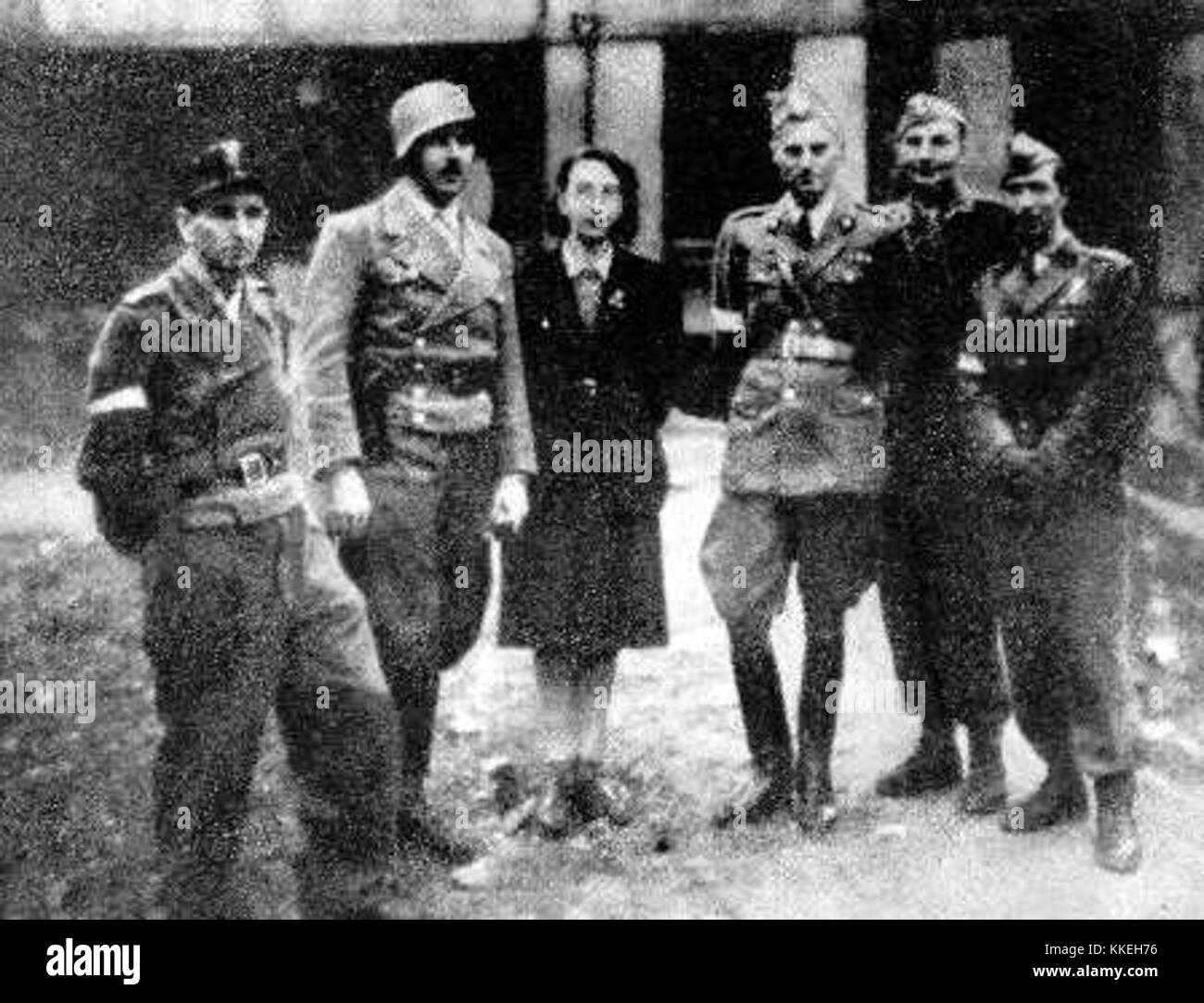Lo staff della rivolta di Varsavia del gruppo di combattimento Nord fu una parte fondamentale della resistenza polacca durante la seconda guerra mondiale, coordinando gli sforzi per combattere l'occupazione tedesca. Foto Stock