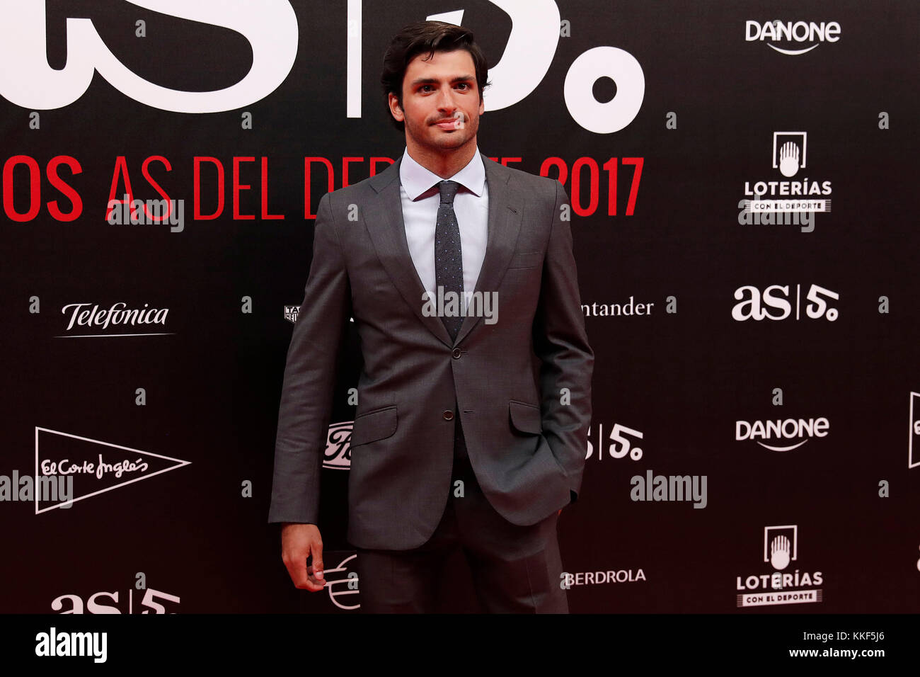 Madrid, Spagna. 4 dicembre 2017. Pilota Carlos Sainz JR durante gli AS Sports Awards nel suo 50 ° anniversario a Madrid lunedì 04 dicembre 2017., credito: Gtres Información más Comuniación on line, S.L./Alamy Live News Foto Stock