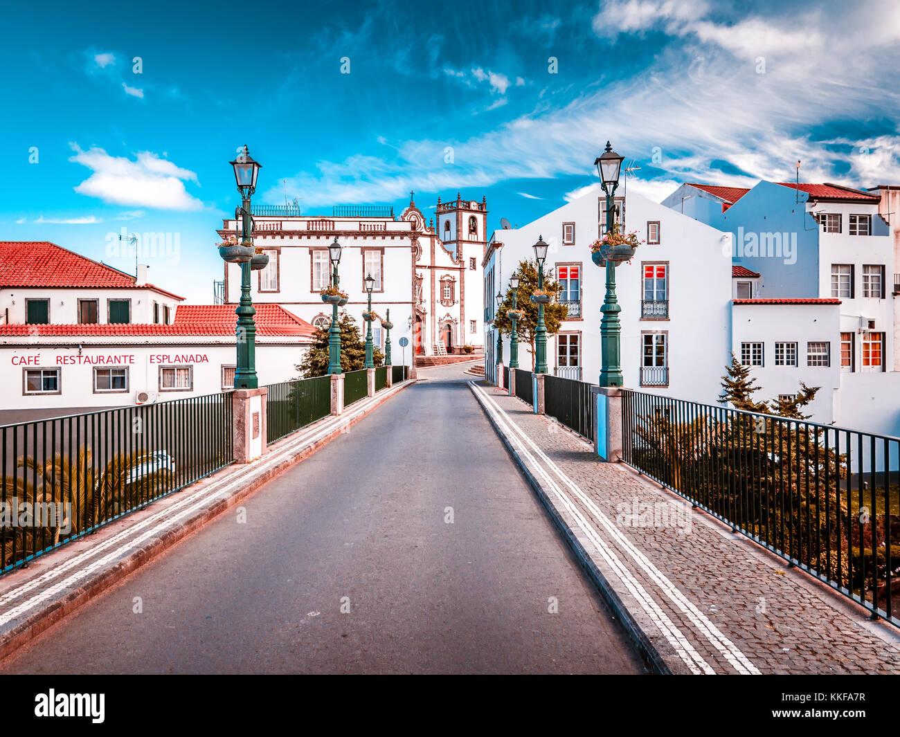 Nordeste villaggio in Sao Miguel island, Azzorre, Portogallo - tradizionale architettura storica Foto Stock