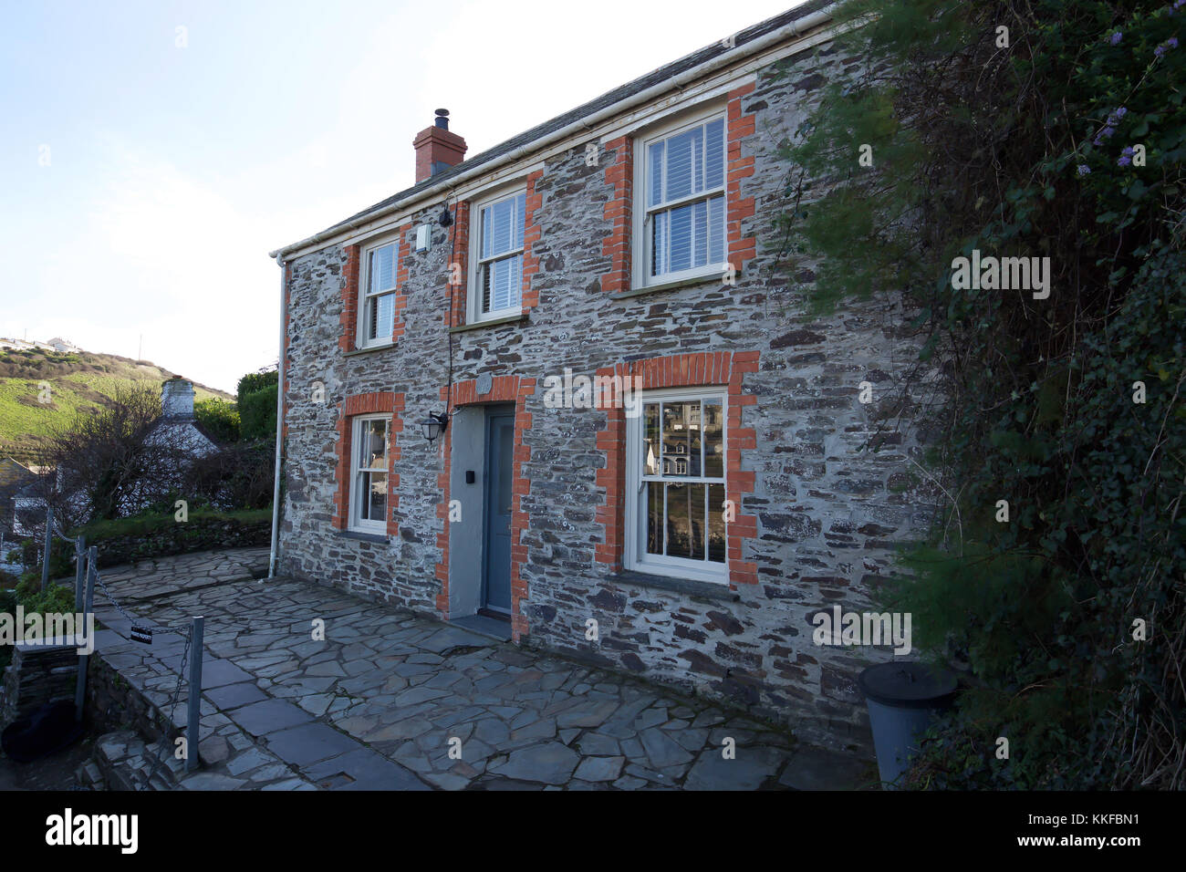 Port Isaac in Cornovaglia, famoso per la serie Tv Doc Martin che è girato vi starring Martin Clunes Foto Stock