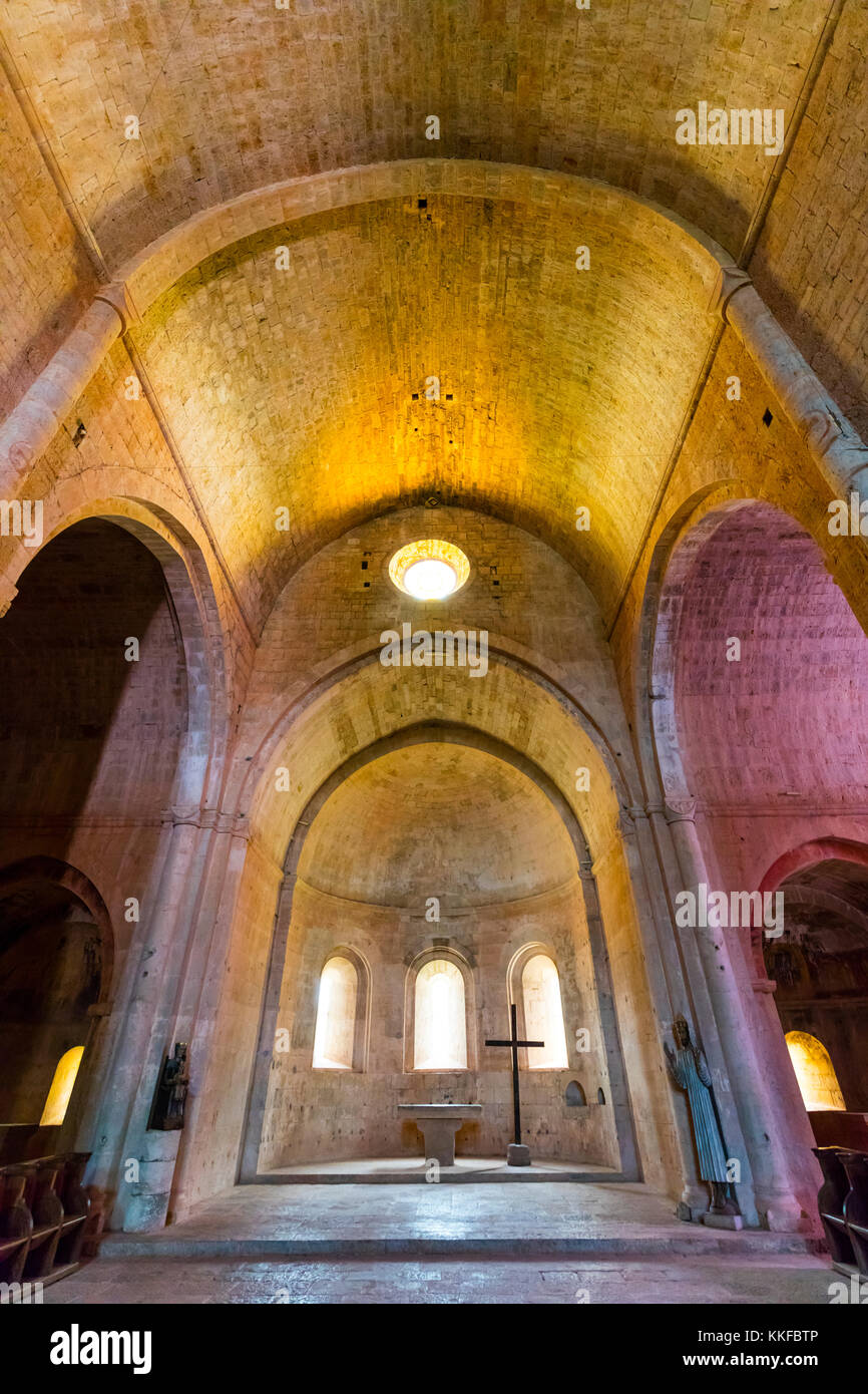 Le Thoronet abbazia, l'abbaye du thoronet, var, dipartimento di architettura cistercense, provence, Francia Foto Stock