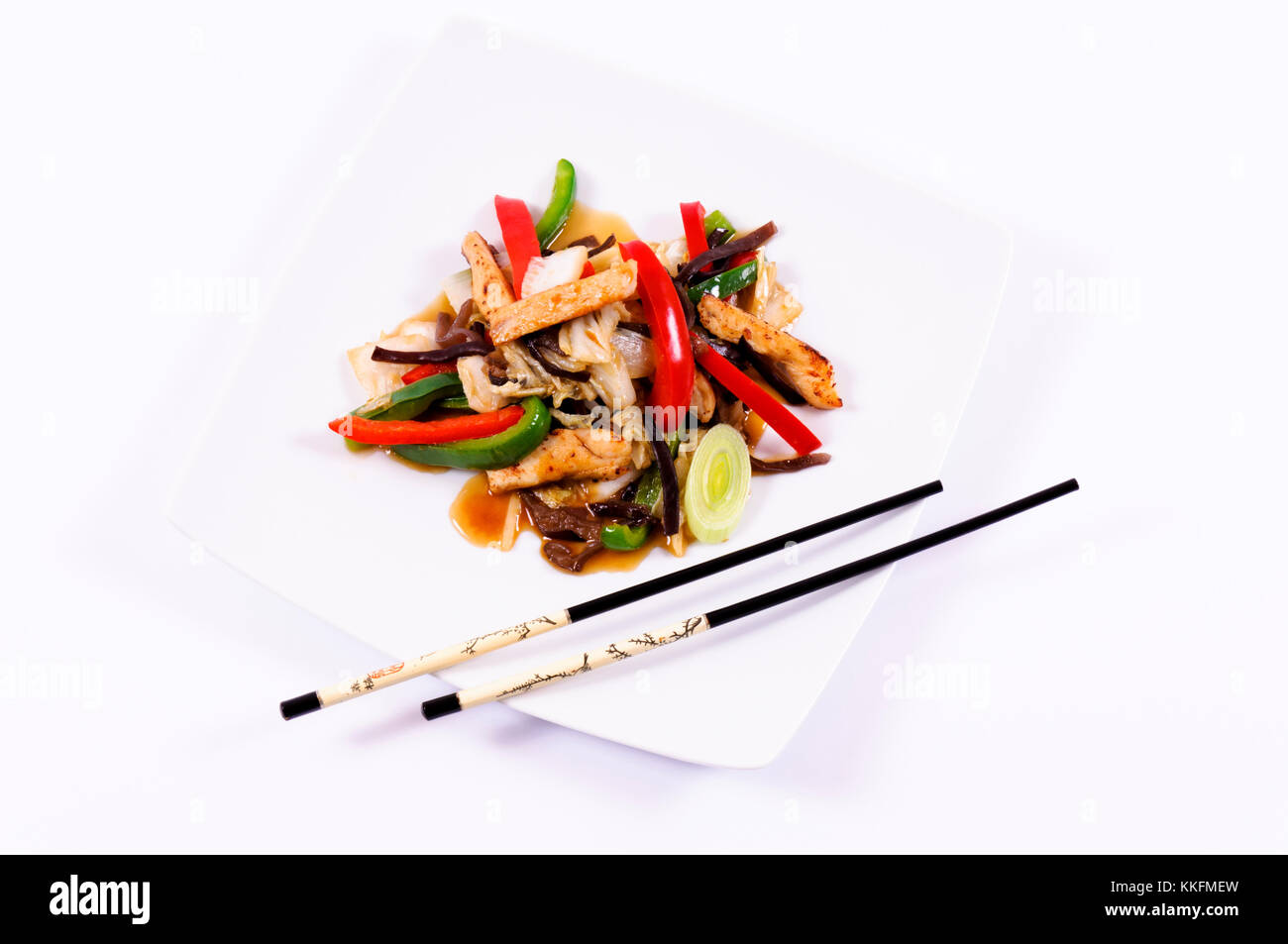 Semiscafi cibo sulla piastra Foto Stock