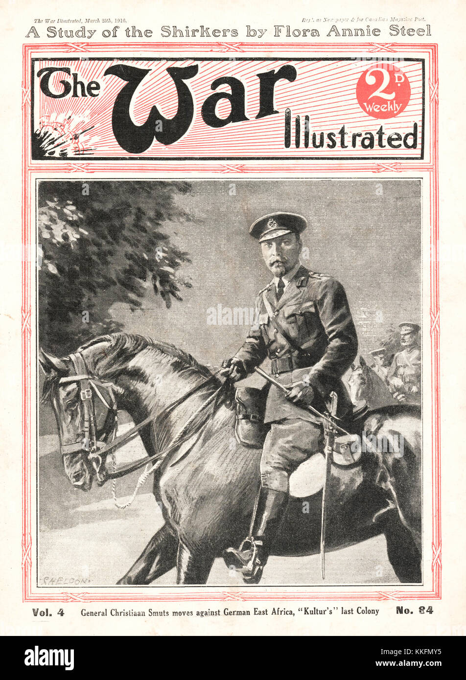 1916 Guerra generale illustrato Christiaan granello di fuliggine in tedesco in Africa orientale Foto Stock