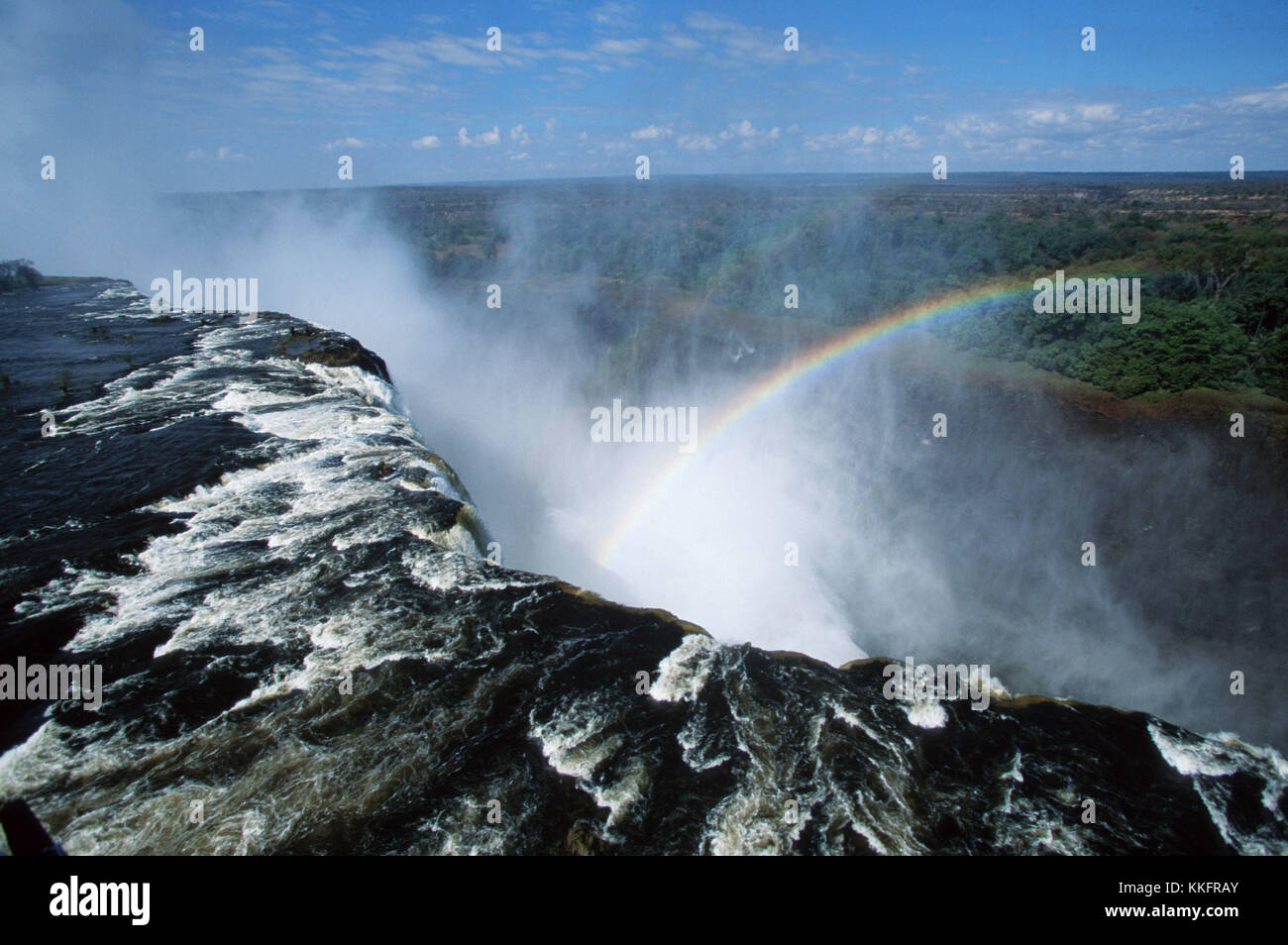 Rainbow presso il Victoria falls, Zimbabwe / zambia / regenbogen an den viktoriafaellen, simbabwe / Zambia / viktoriafälle | Utilizzo di tutto il mondo Foto Stock