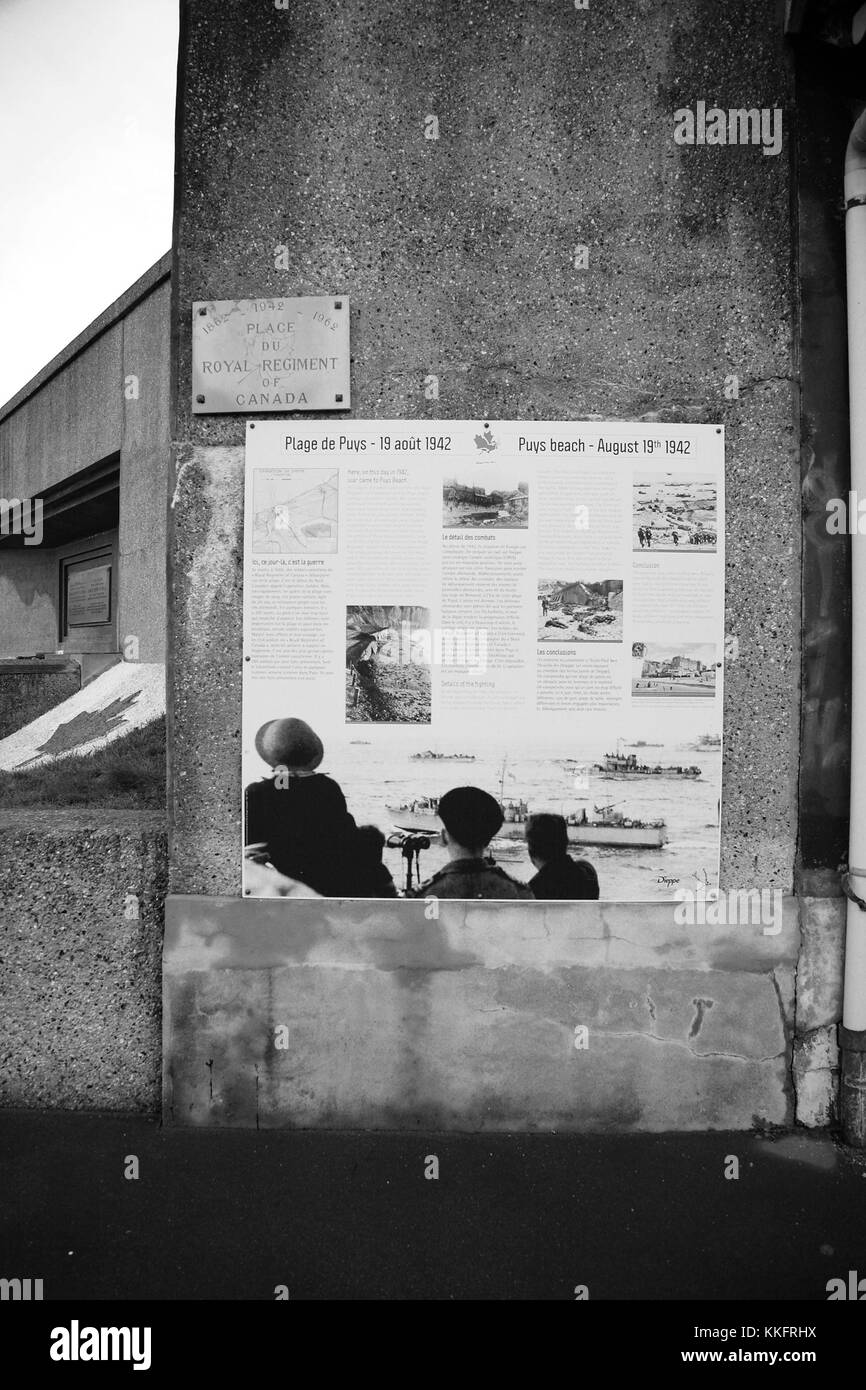 Normandia, Francia e le rive dell'invasione del 1945, spiagge storiche americane, canadesi e inglesi Foto Stock