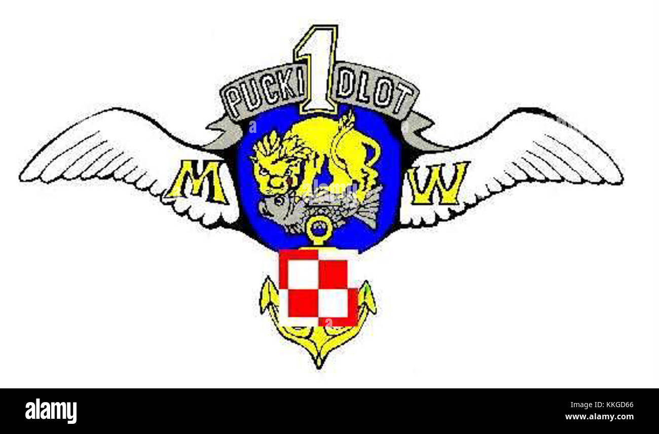 Il 1st Pucki Aviation Squadron della Marina polacca fu una significativa unità militare durante la seconda guerra mondiale, nota per le sue operazioni e contributi agli sforzi di difesa della Polonia in aria. Foto Stock